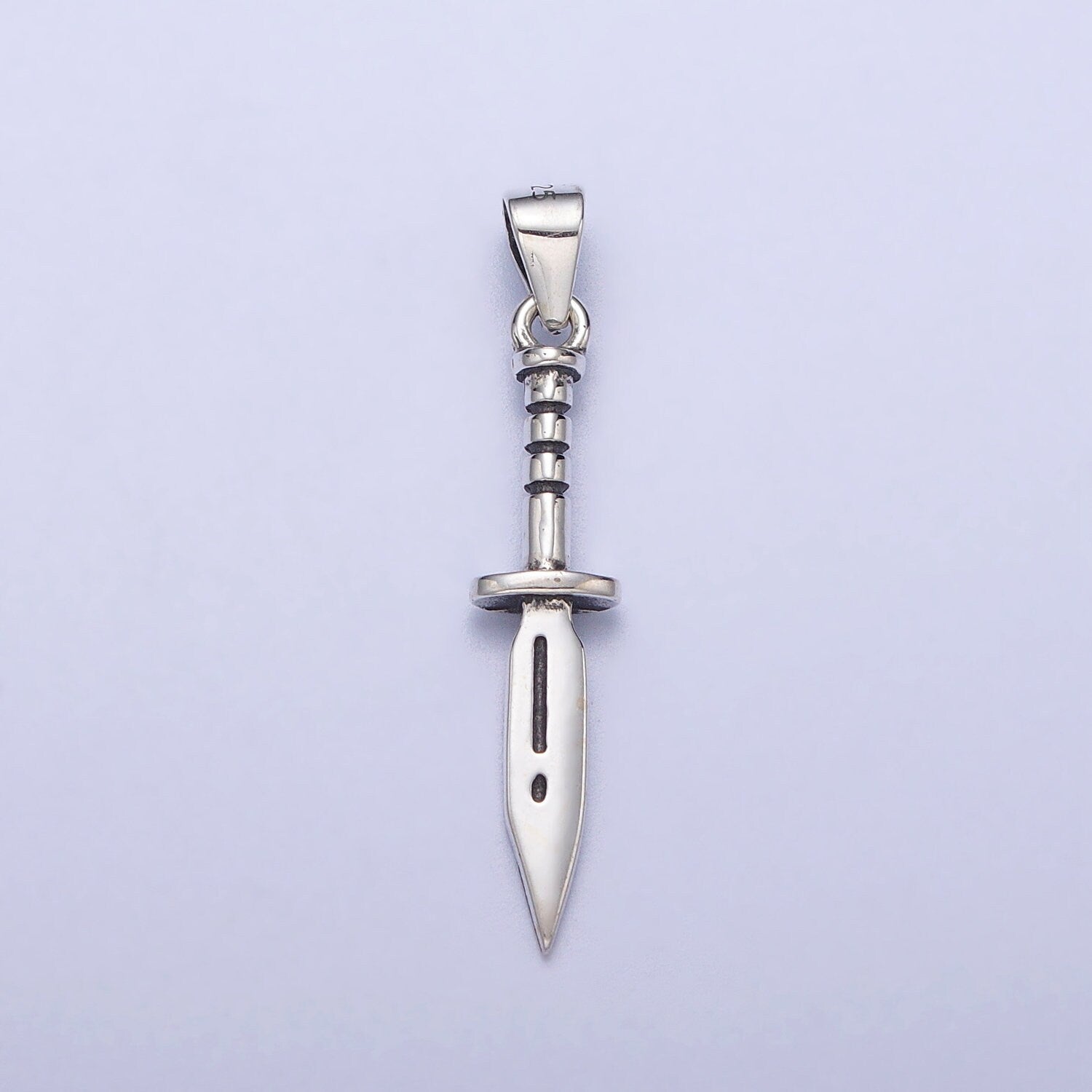 Dainty s925 Sterling Silver Sword Necklace Charm- Silver Dagger Charm necklace bracelet earring Supply for Women Men pendant Necklace SL-391