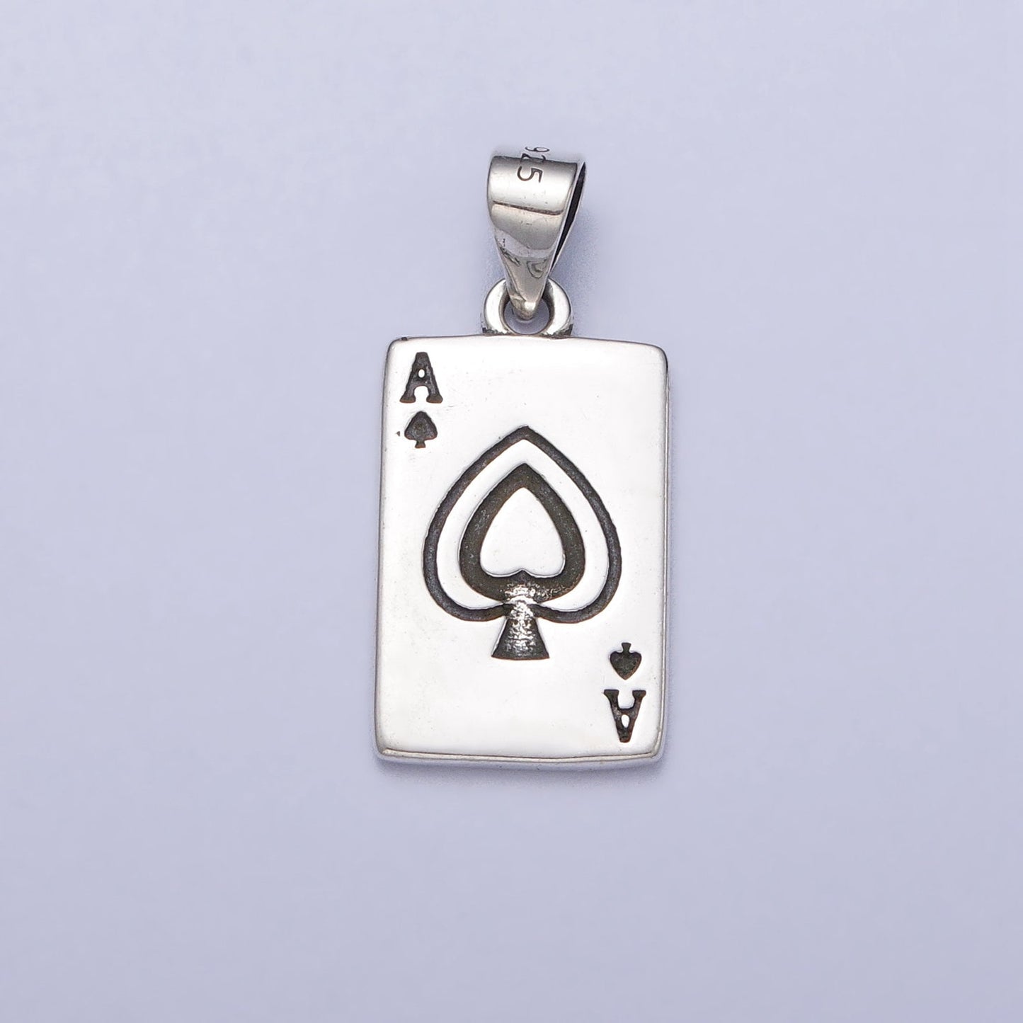 Dainty Sterling Silver Ace of Spades Pendant Silver Poker Card Gift S925 Pendant for Women Men Necklace Bracelet Component SL-393