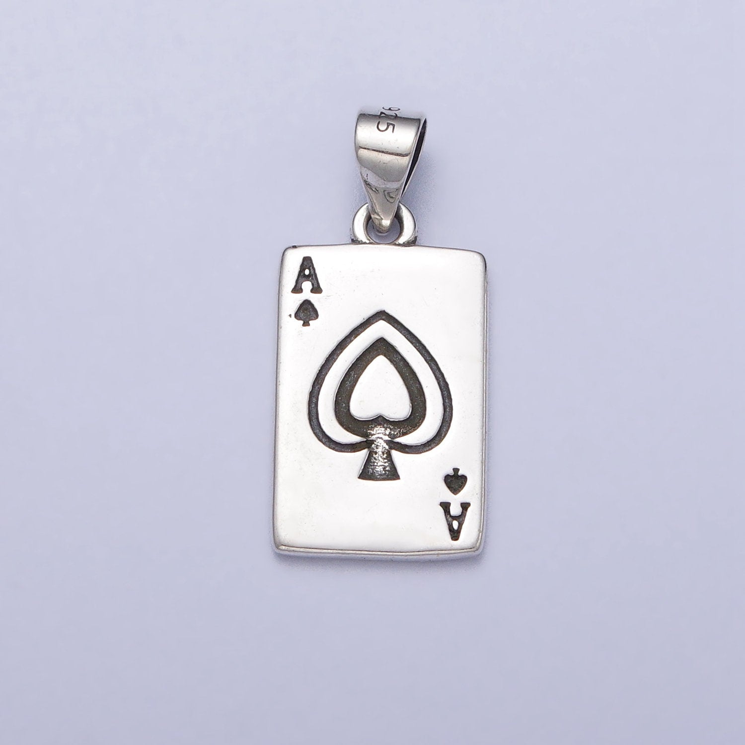Dainty Sterling Silver Ace of Spades Pendant Silver Poker Card Gift S925 Pendant for Women Men Necklace Bracelet Component SL-393