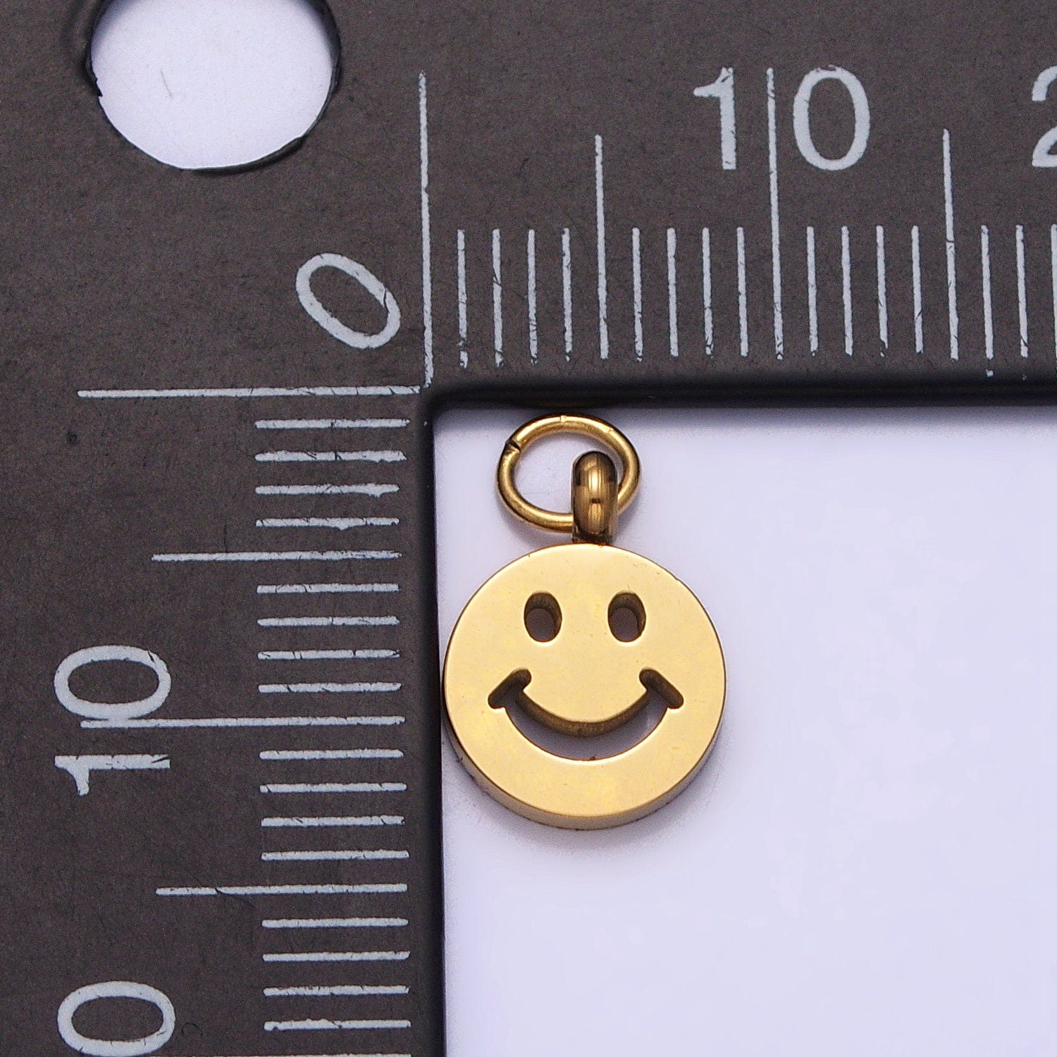 Gold Face Charm for Bracelet Earring Necklace Happy Face Emoji Pendant WATERPROOF Stainless Steel Findings For Jewelry Making P-882 P-883