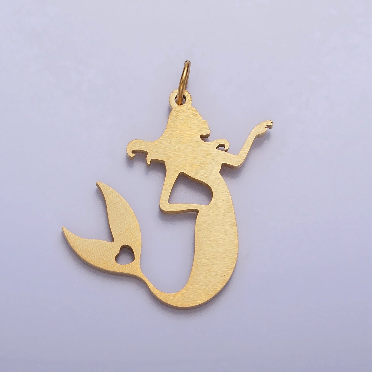 34x25.6mm Stainless Steel Mermaid Charms, Steel Dainty Mermaid Pendants Gold Under The Sea Jewelry Inspired Theme AB1126