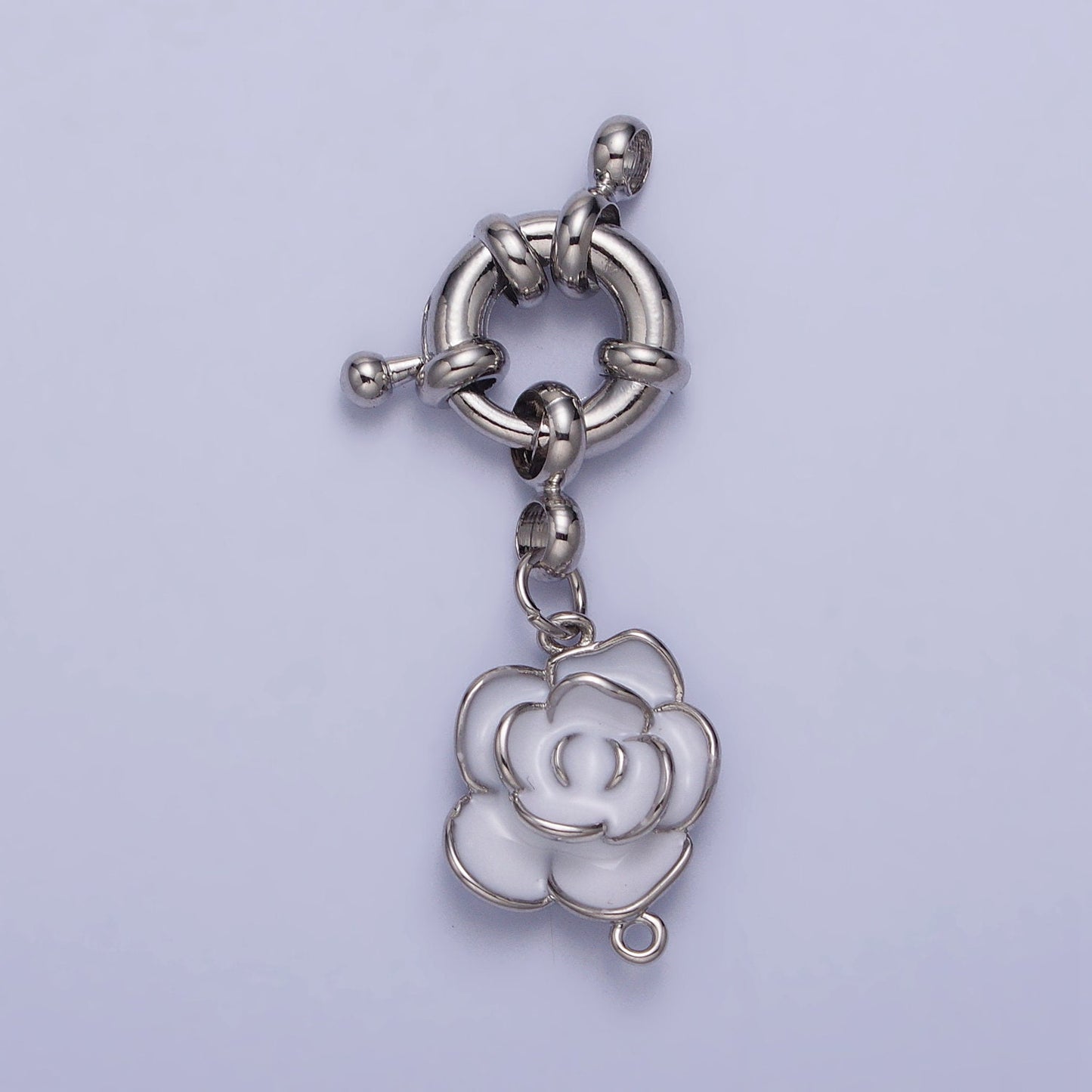 Gold Sailor Clasp With Flower Charm Three Loops for Lariat Necklace Bracelet Finding | Z050 Z051