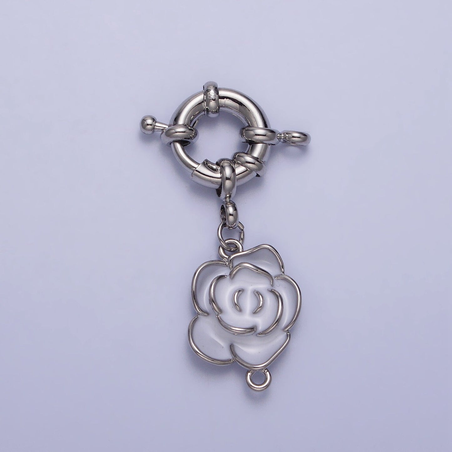 Gold Sailor Clasp With Flower Charm Three Loops for Lariat Necklace Bracelet Finding | Z050 Z051
