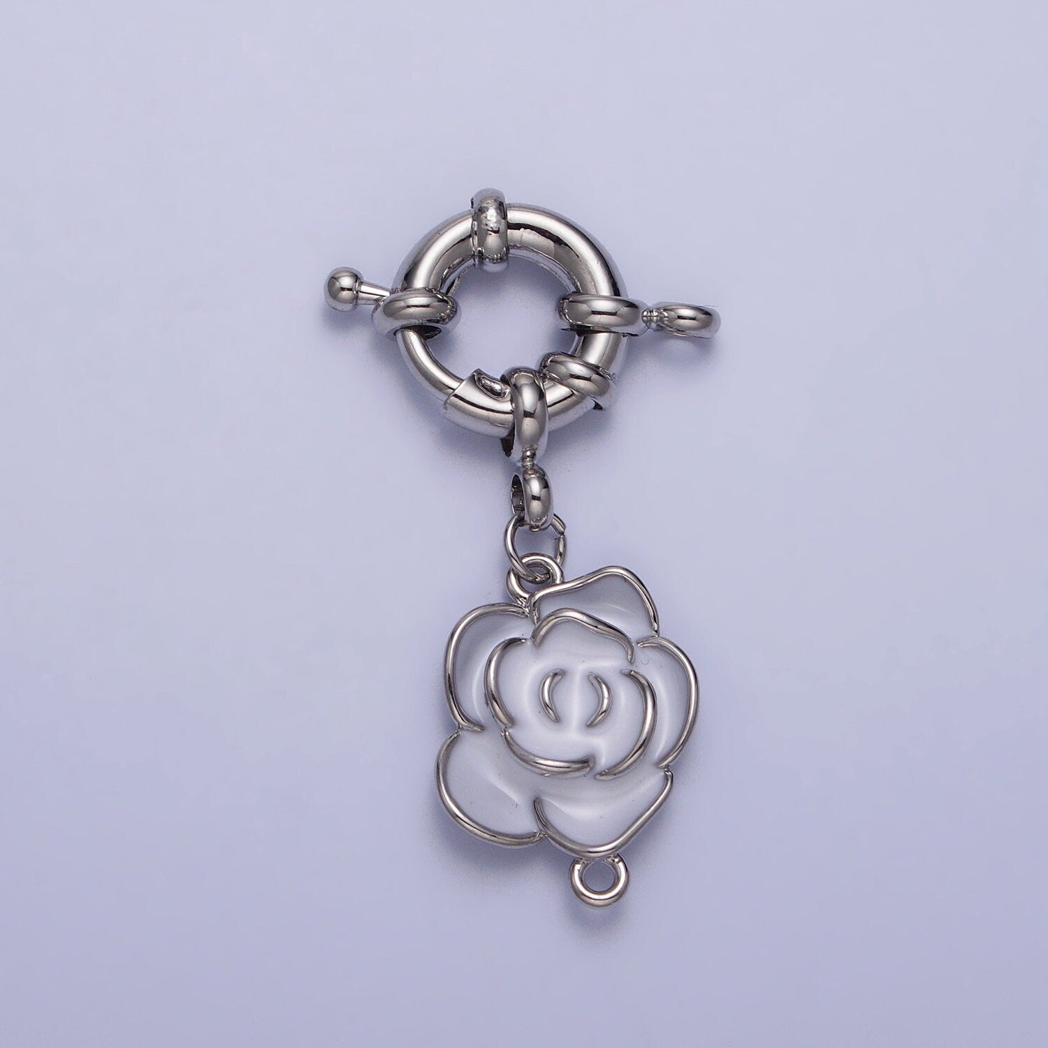 Gold Sailor Clasp With Flower Charm Three Loops for Lariat Necklace Bracelet Finding | Z050 Z051