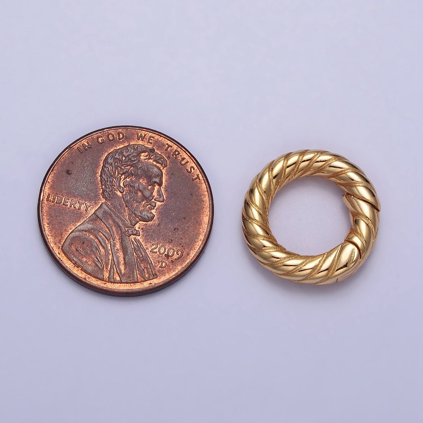 24K Gold Plated Spring Clasp, 15mm Small Gold Spring Carabiner Clasp, Dainty Minimalist Clasp for Jewelry Making z065