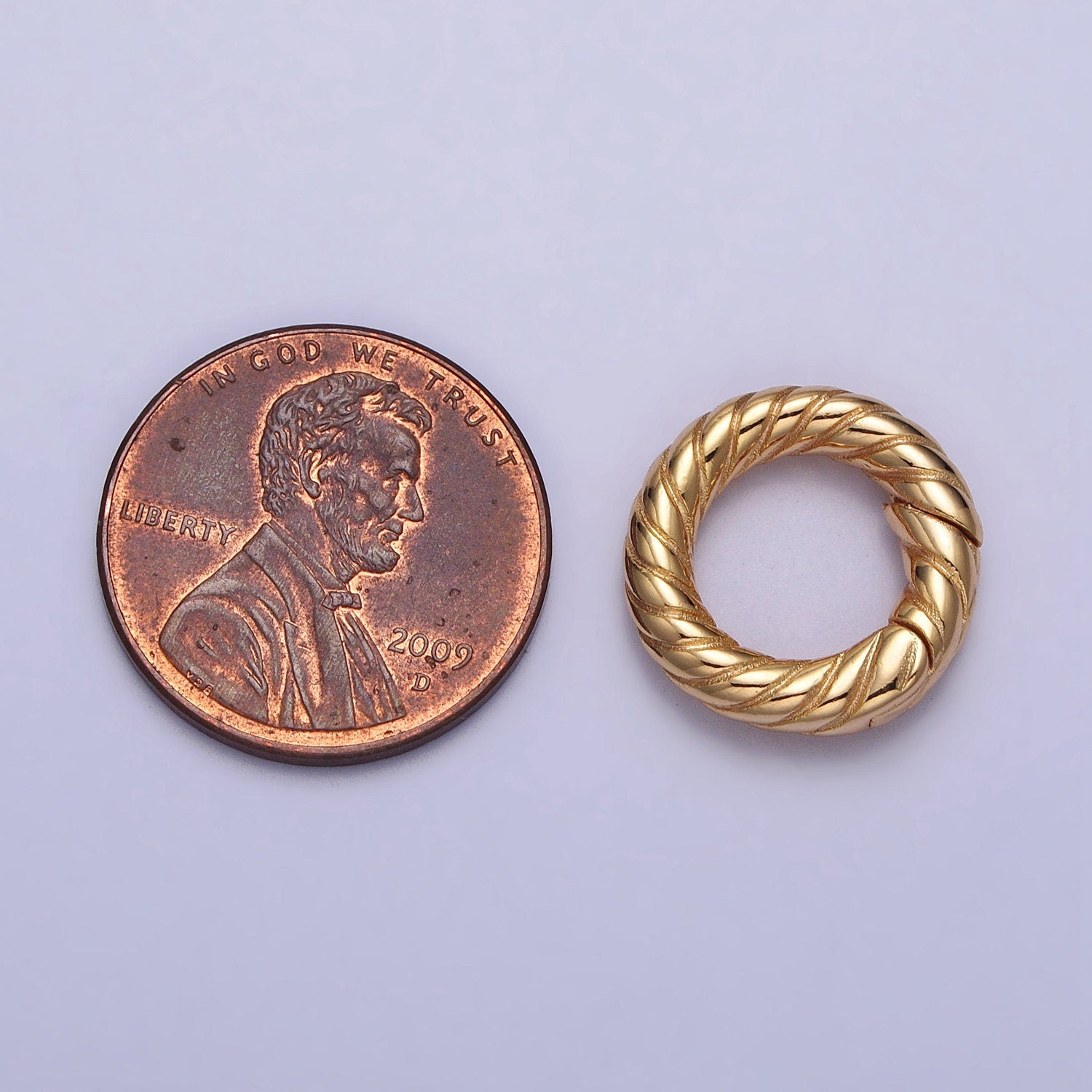 24K Gold Plated Spring Clasp, 15mm Small Gold Spring Carabiner Clasp, Dainty Minimalist Clasp for Jewelry Making z065
