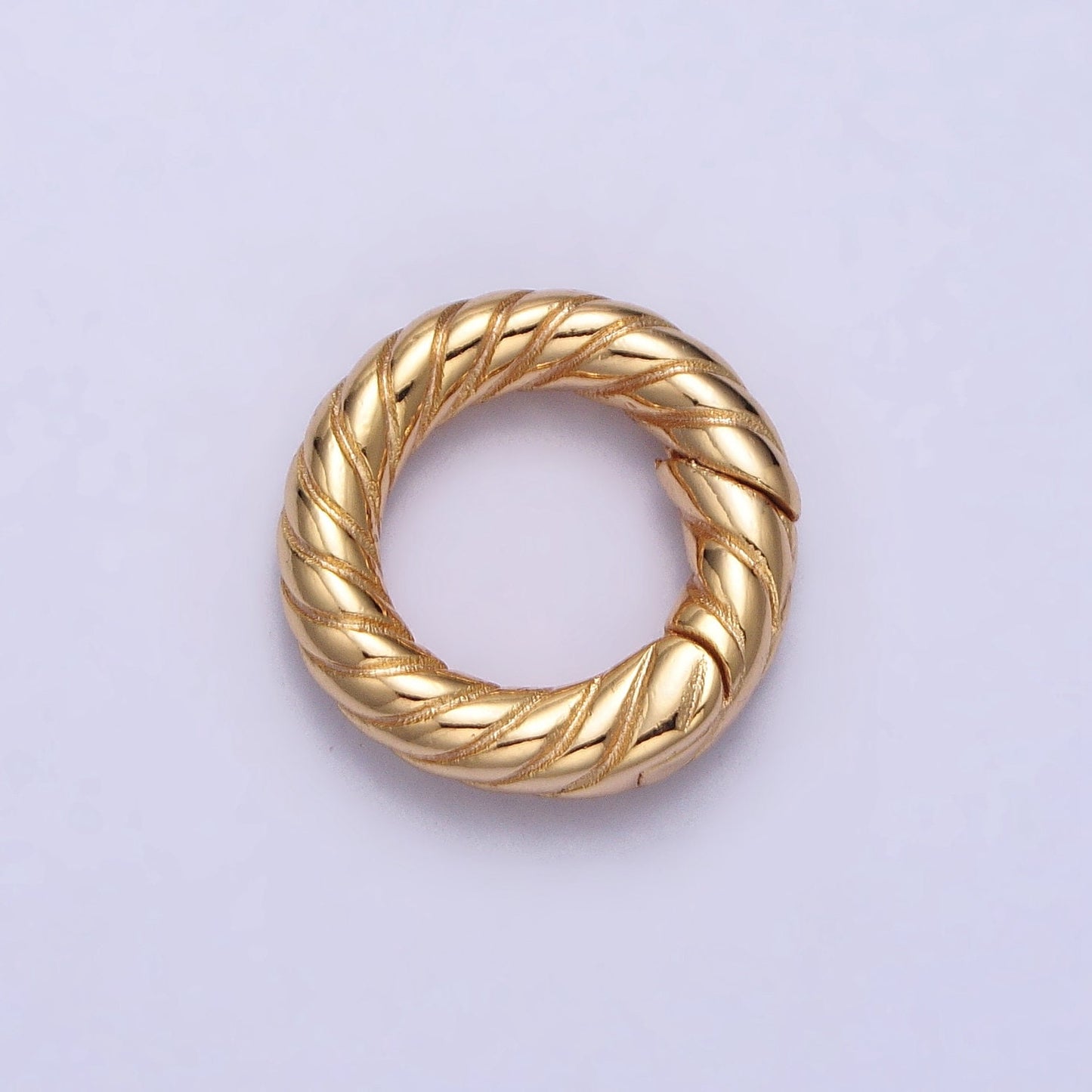24K Gold Plated Spring Clasp, 15mm Small Gold Spring Carabiner Clasp, Dainty Minimalist Clasp for Jewelry Making z065