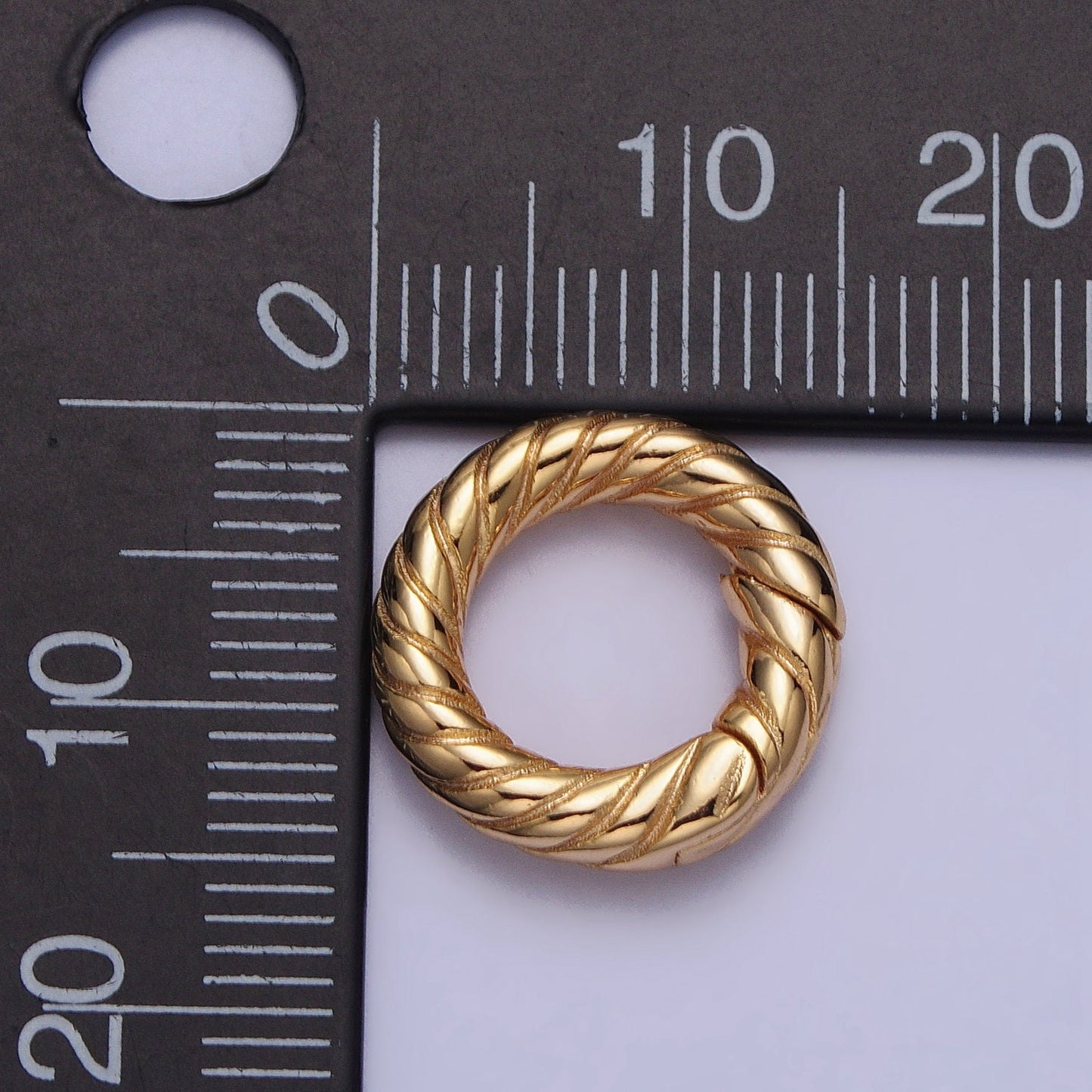 24K Gold Plated Spring Clasp, 15mm Small Gold Spring Carabiner Clasp, Dainty Minimalist Clasp for Jewelry Making z065
