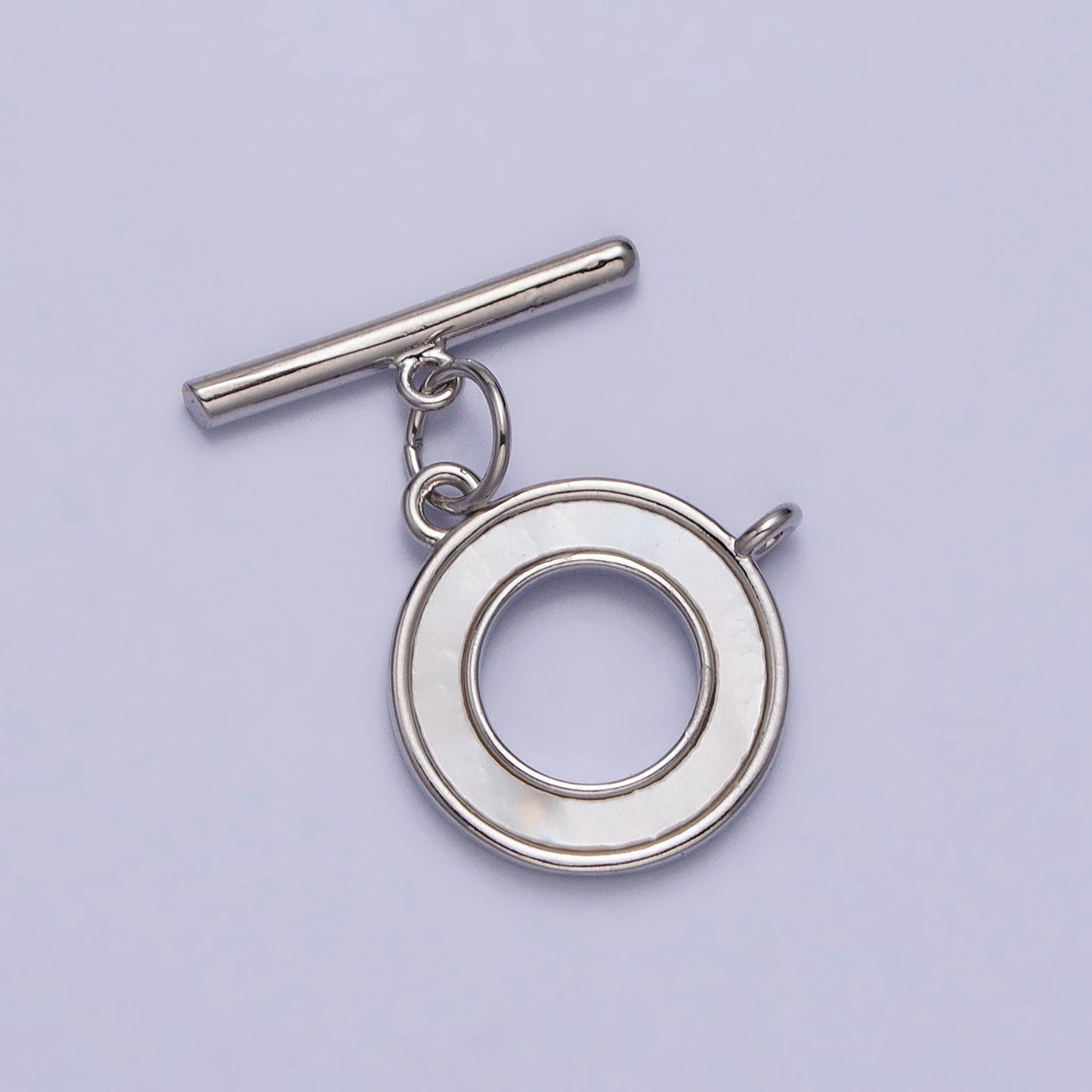 Silver Toggle Clasp For Jewellery Making Shellp Pearl Silver Clasp Necklace OT Clasp with Closed Link for Charm Holder Z-062