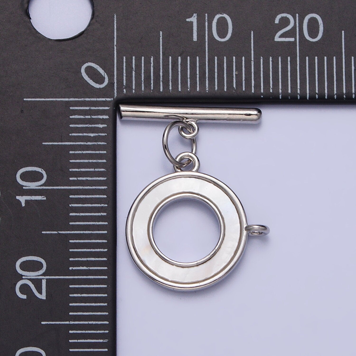 Silver Toggle Clasp For Jewellery Making Shellp Pearl Silver Clasp Necklace OT Clasp with Closed Link for Charm Holder Z-062