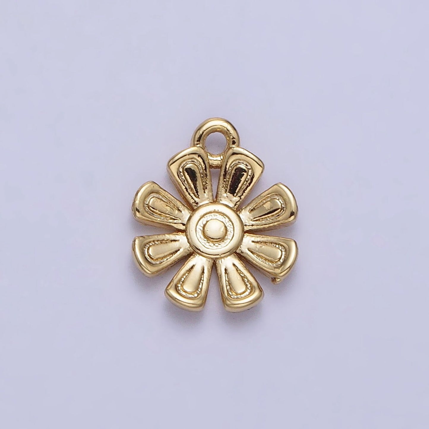Tiny Mini Gold Flower Charm Pendant, Small Floral Pendant 14K Gold Filled Small Flower Necklace Earring Bracelet Jewelry Making AC335
