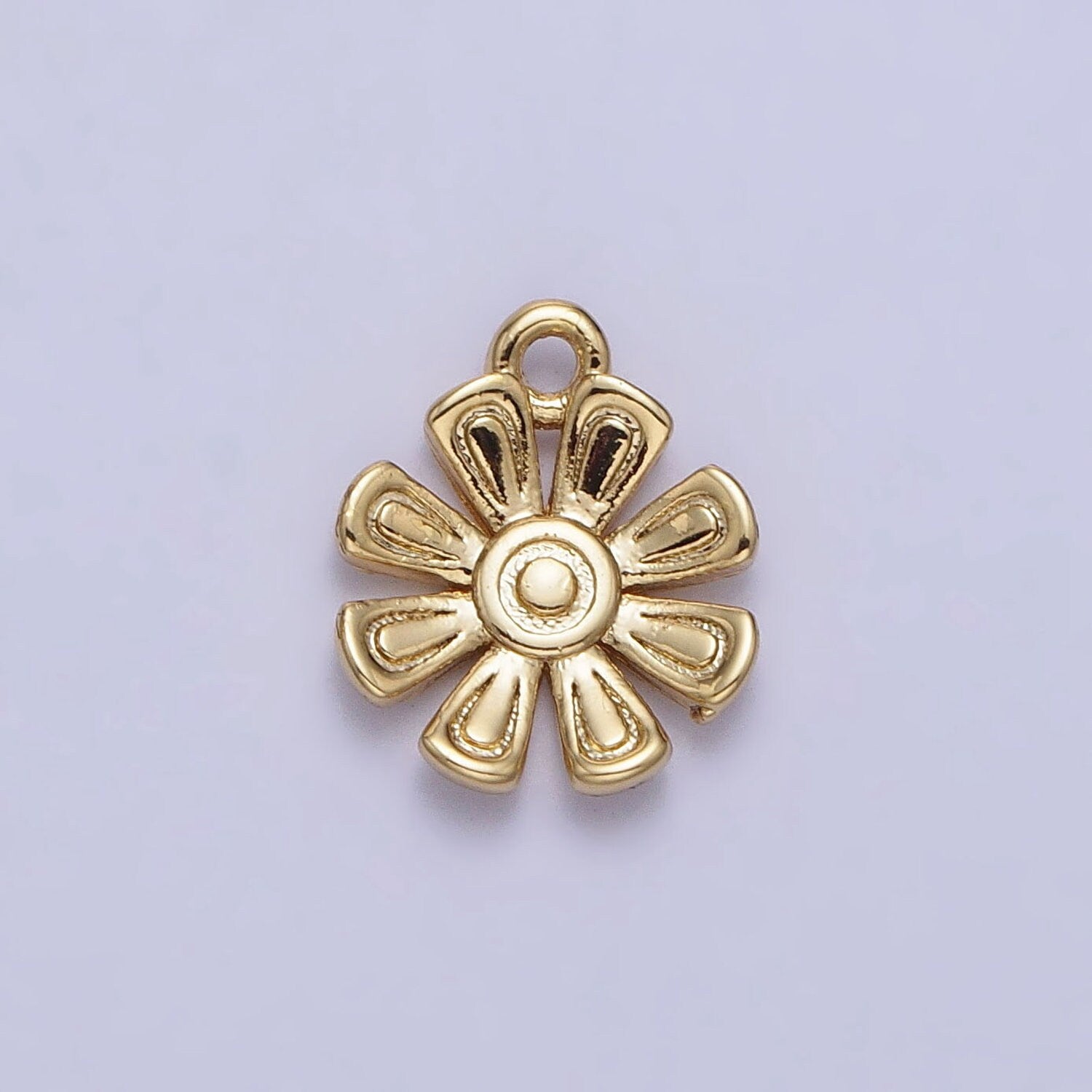Tiny Mini Gold Flower Charm Pendant, Small Floral Pendant 14K Gold Filled Small Flower Necklace Earring Bracelet Jewelry Making AC335