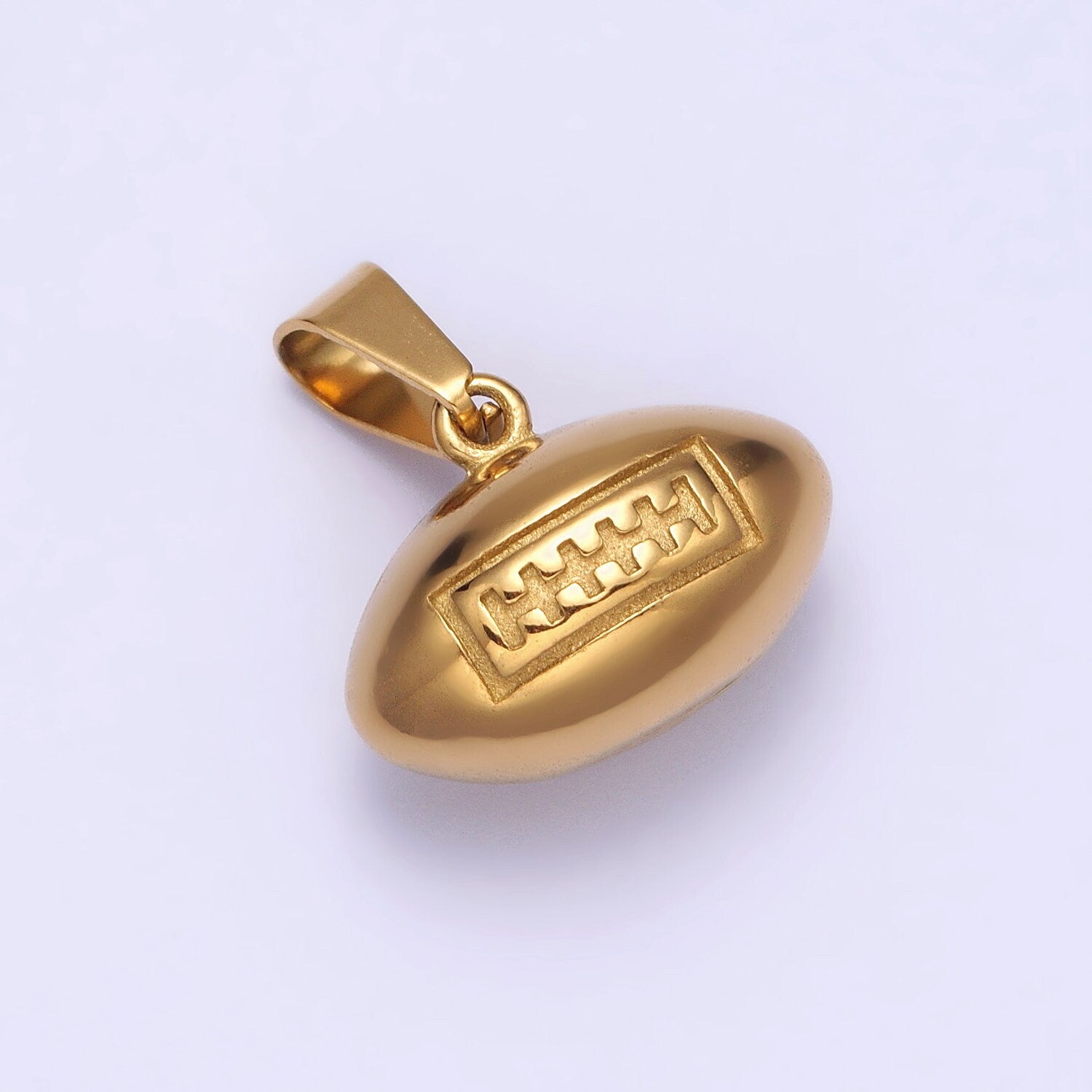American Football Ball Team Sport Player Game Fan Charm Pendant Necklace Stainless Steel Ball Charm J710