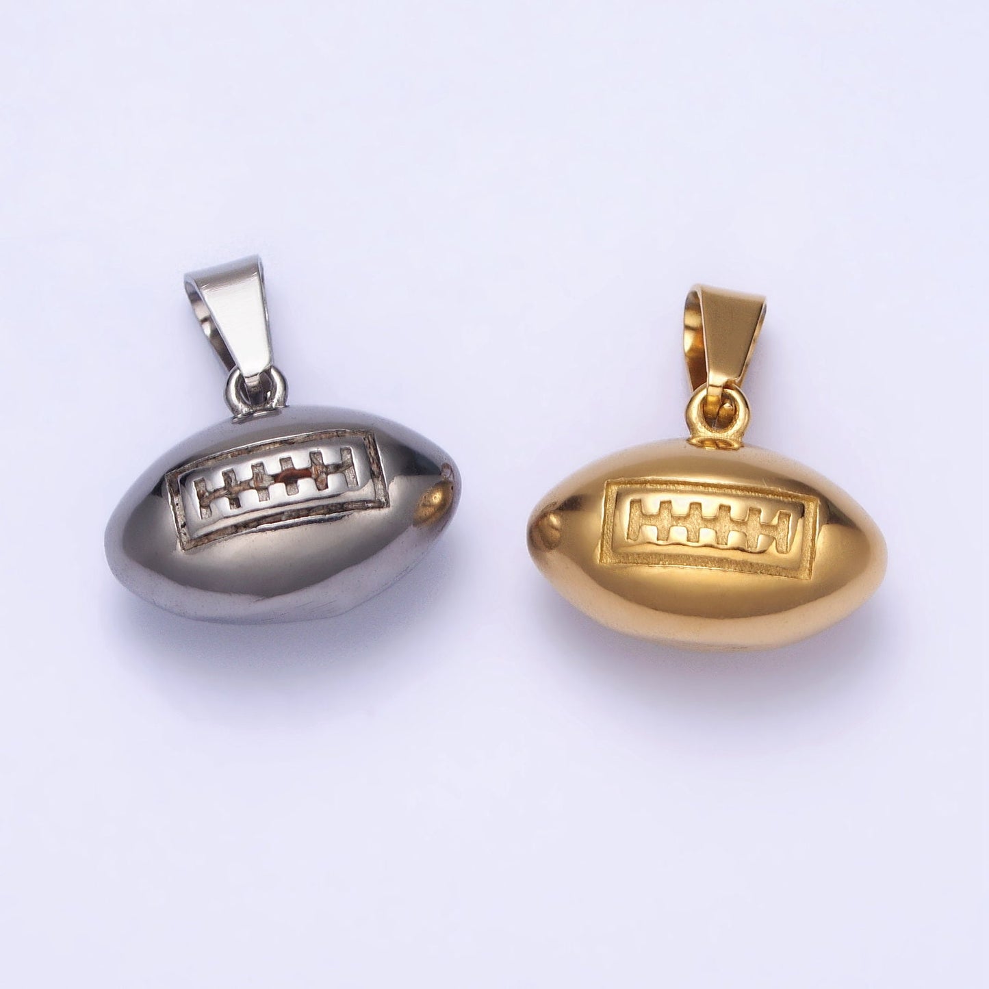 American Football Ball Team Sport Player Game Fan Charm Pendant Necklace Stainless Steel Ball Charm J710