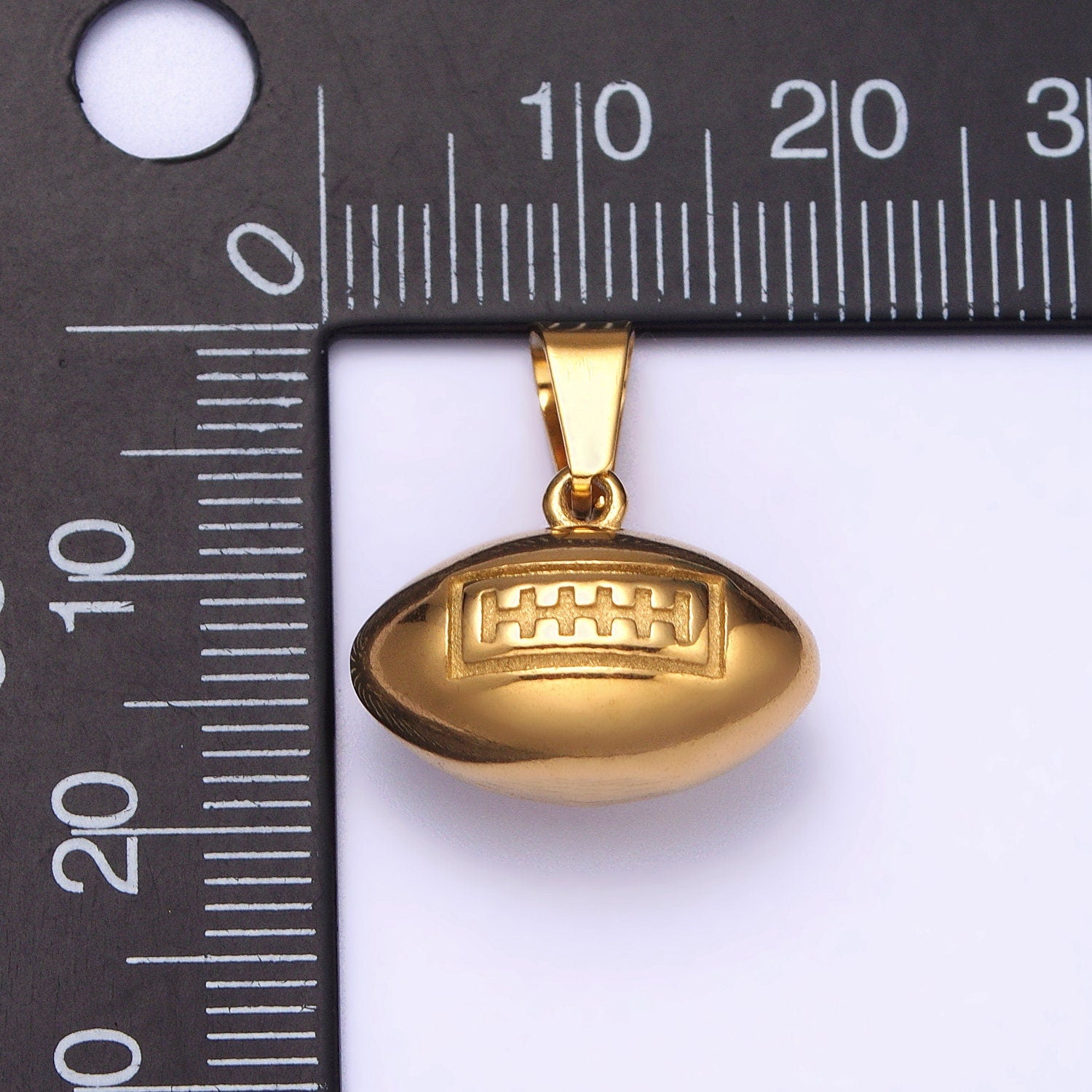 American Football Ball Team Sport Player Game Fan Charm Pendant Necklace Stainless Steel Ball Charm J710