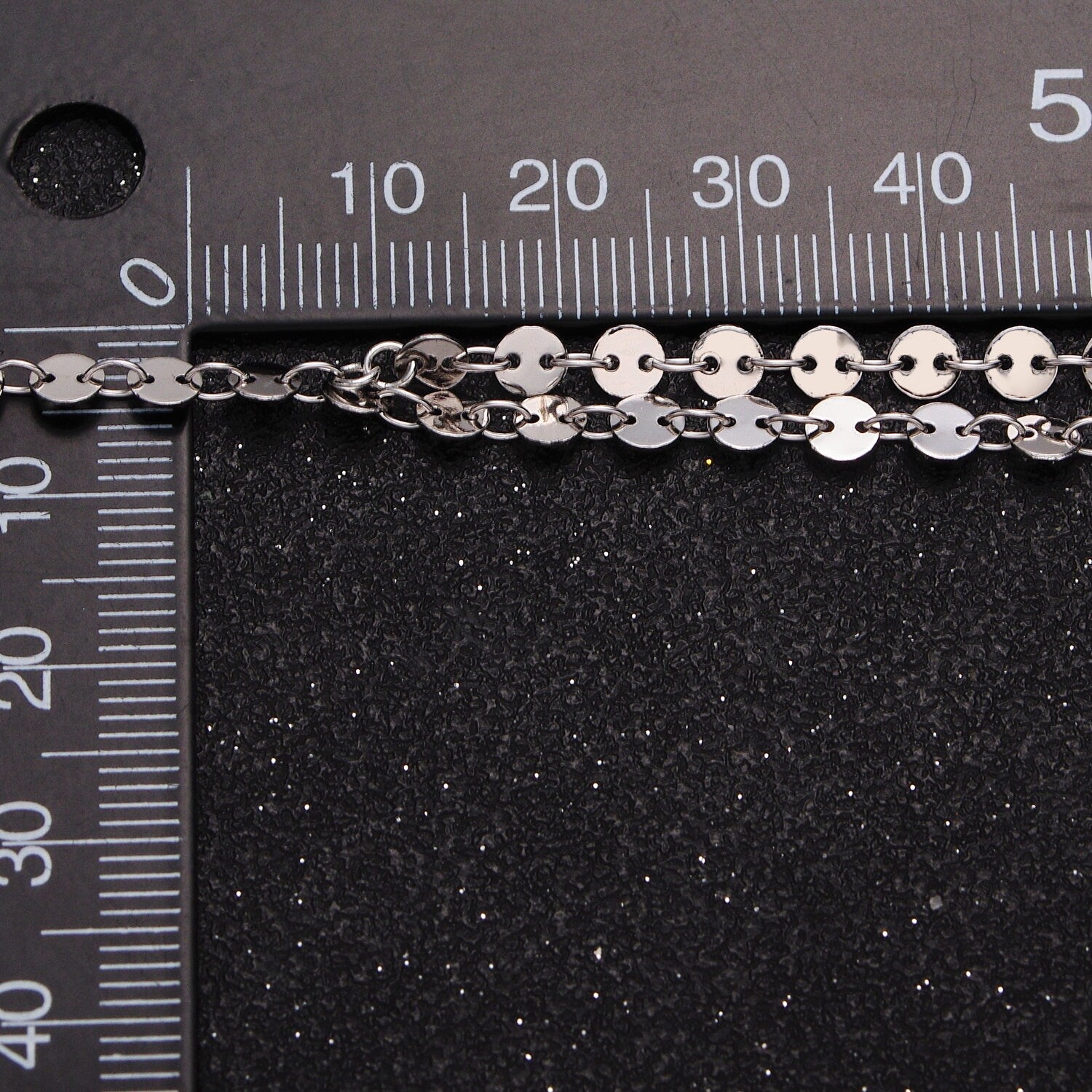 SEQUIN Chain, 4 mm Round Disk Disc Circle Disc Necklace Chain for Layer Jewelry Chain 20.5 inch Necklace Ready to Wear WA-1601