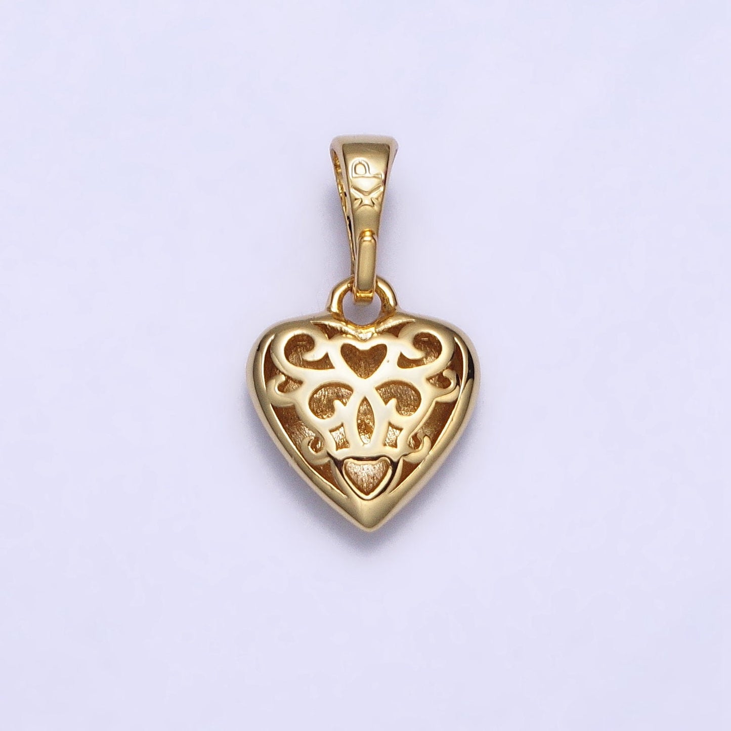 14K Gold Filled Puffy Heart Charm, Gold Love Heart Charms For Bracelet Necklace Earing Jewelry Making Supplies aa-040