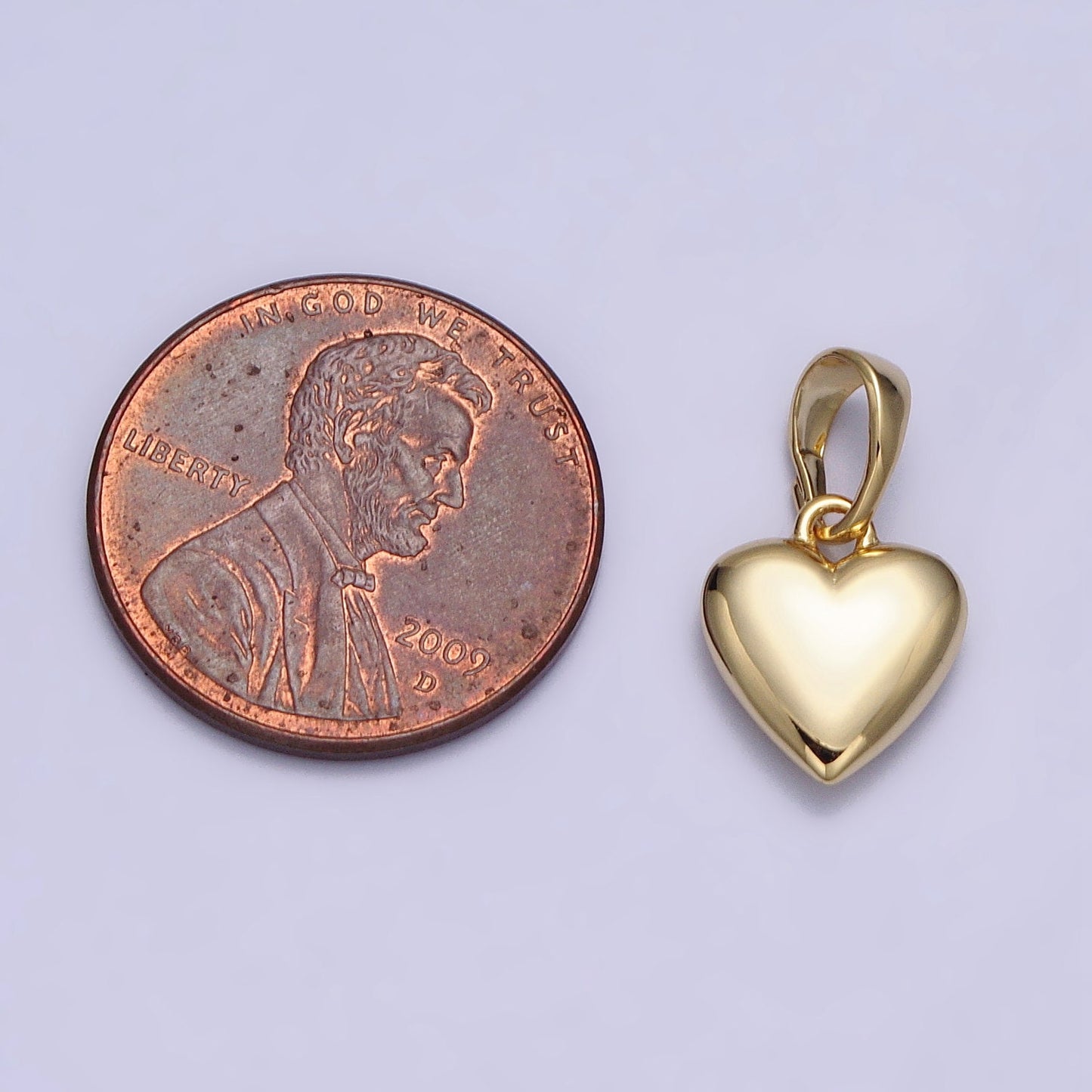 14K Gold Filled Puffy Heart Charm, Gold Love Heart Charms For Bracelet Necklace Earing Jewelry Making Supplies aa-040