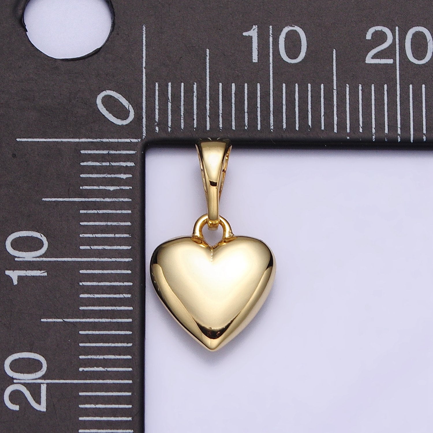 14K Gold Filled Puffy Heart Charm, Gold Love Heart Charms For Bracelet Necklace Earing Jewelry Making Supplies aa-040