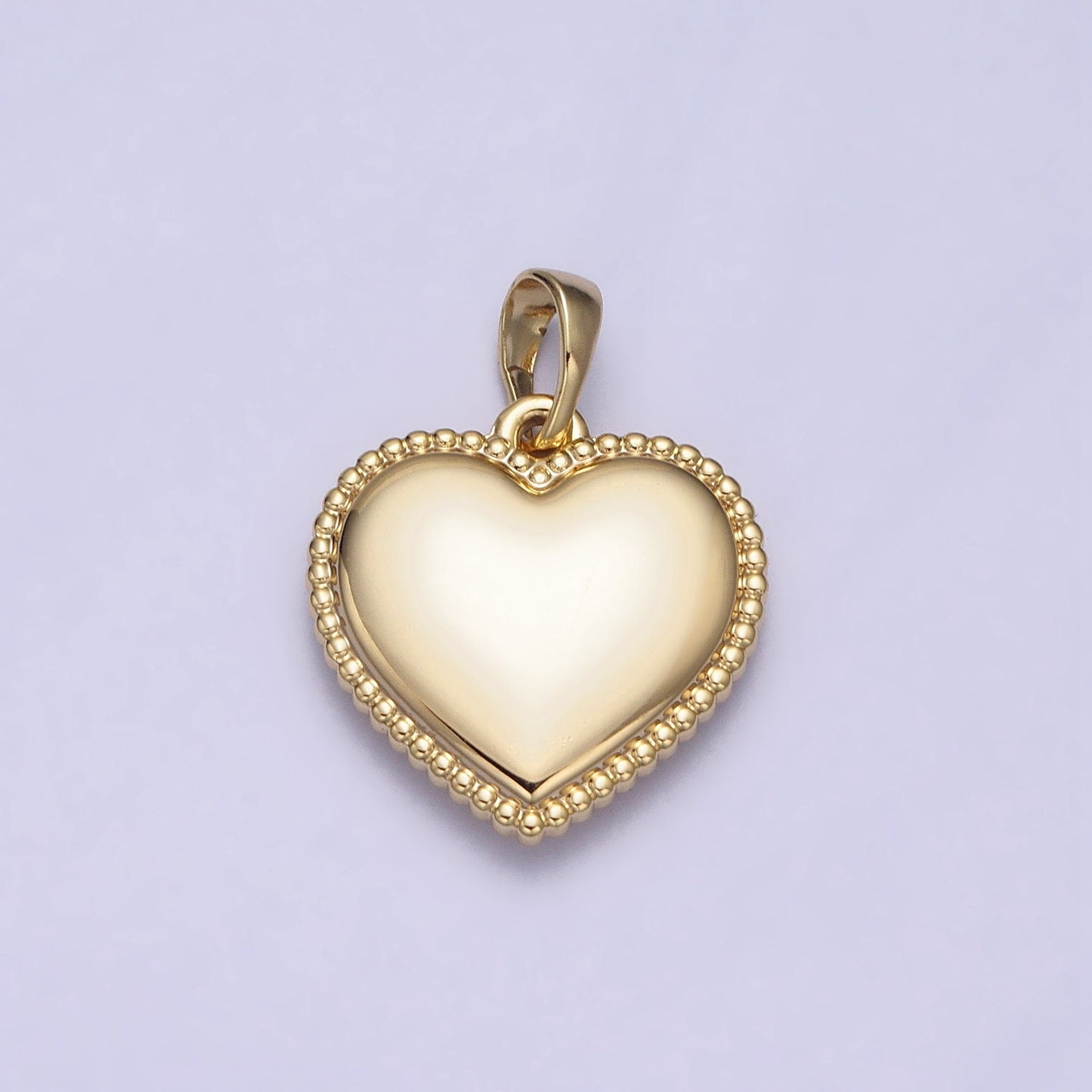 Gold Heart Charms Dainty Valentine Charms 14k Gold Filled Beaded Heart Charm for Necklace Bracelet Earring Supply AA047