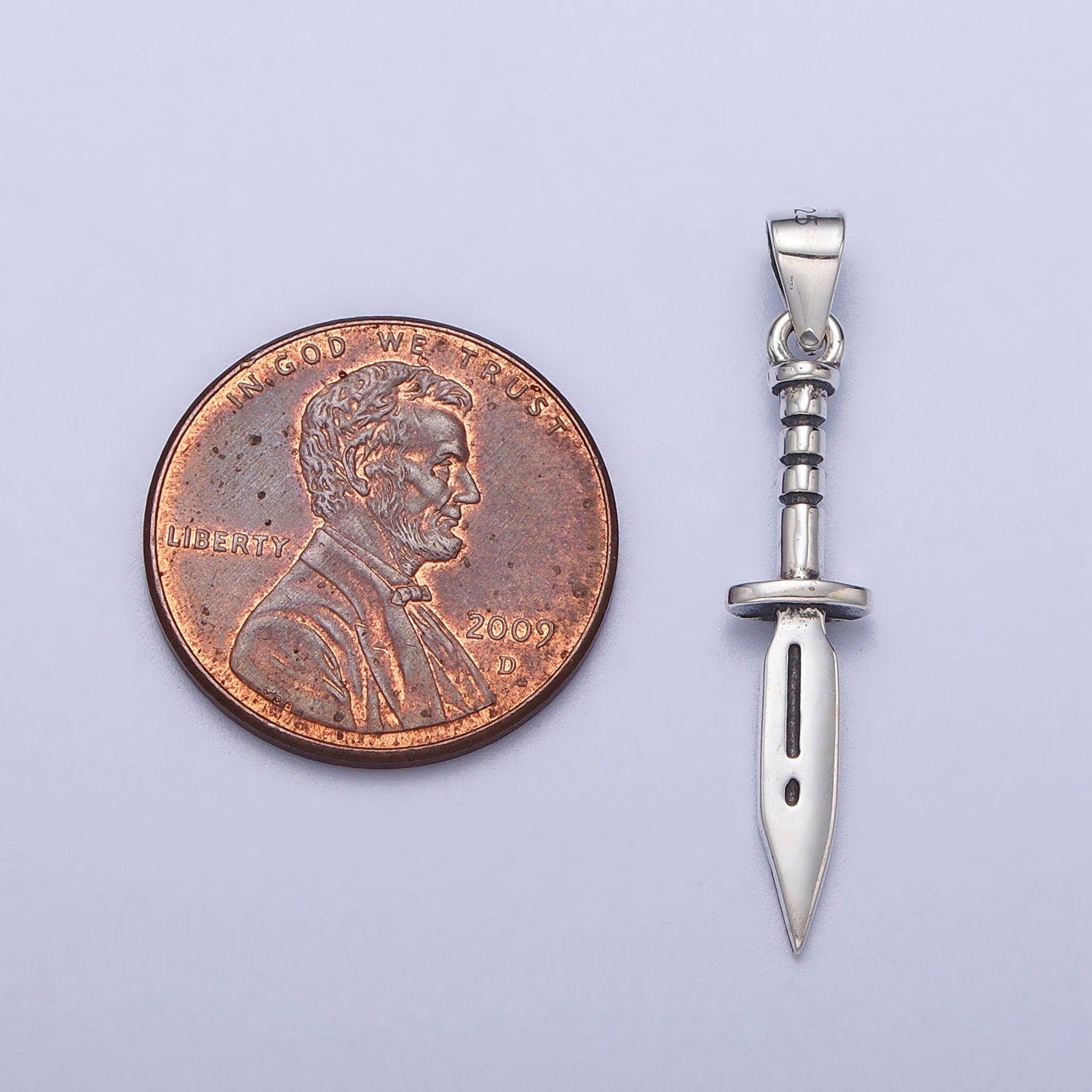 Dainty s925 Sterling Silver Sword Necklace Charm- Silver Dagger Charm necklace bracelet earring Supply for Women Men pendant Necklace SL-391