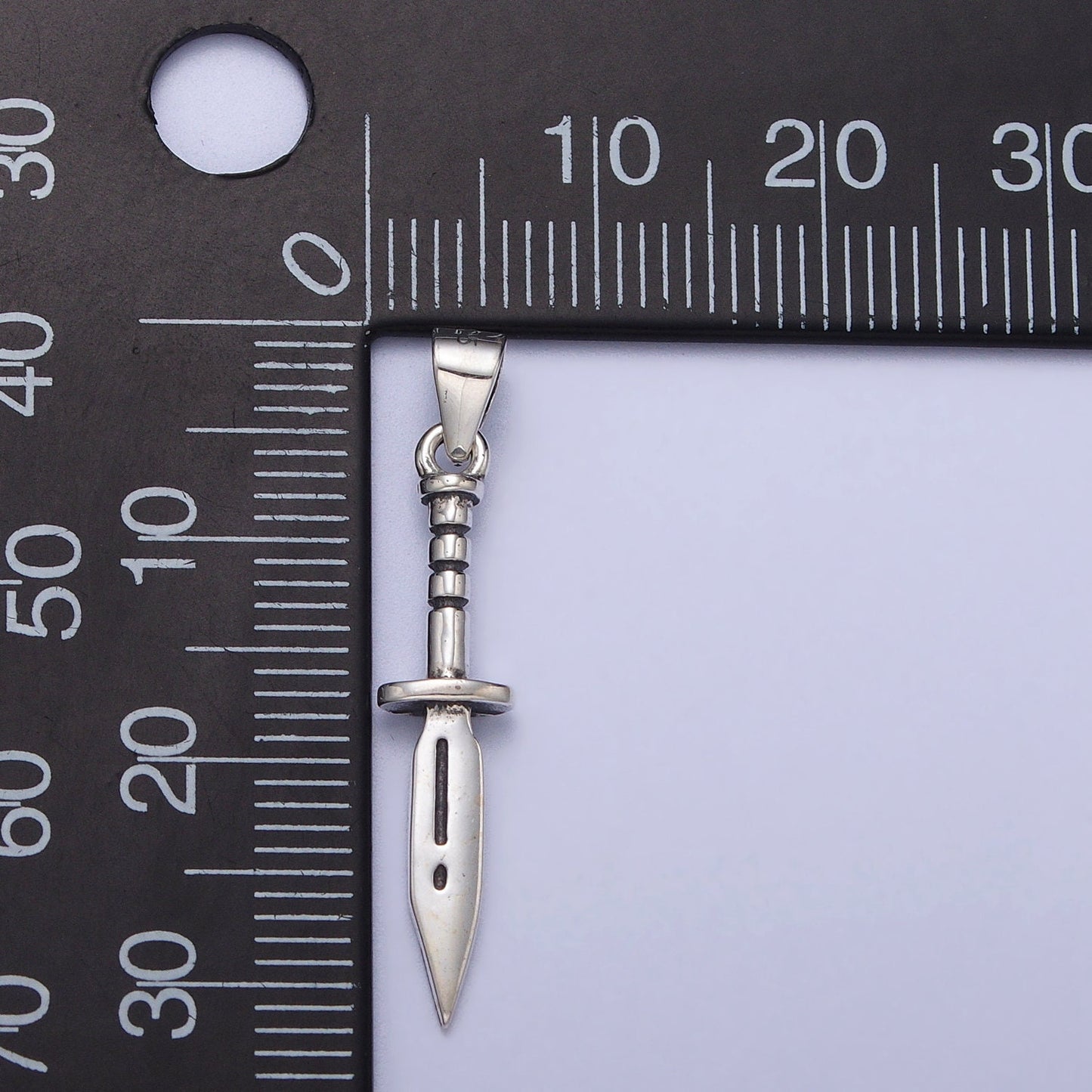 Dainty s925 Sterling Silver Sword Necklace Charm- Silver Dagger Charm necklace bracelet earring Supply for Women Men pendant Necklace SL-391