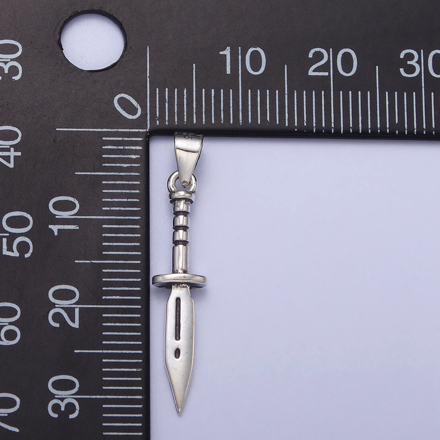 Dainty s925 Sterling Silver Sword Necklace Charm- Silver Dagger Charm necklace bracelet earring Supply for Women Men pendant Necklace SL-391