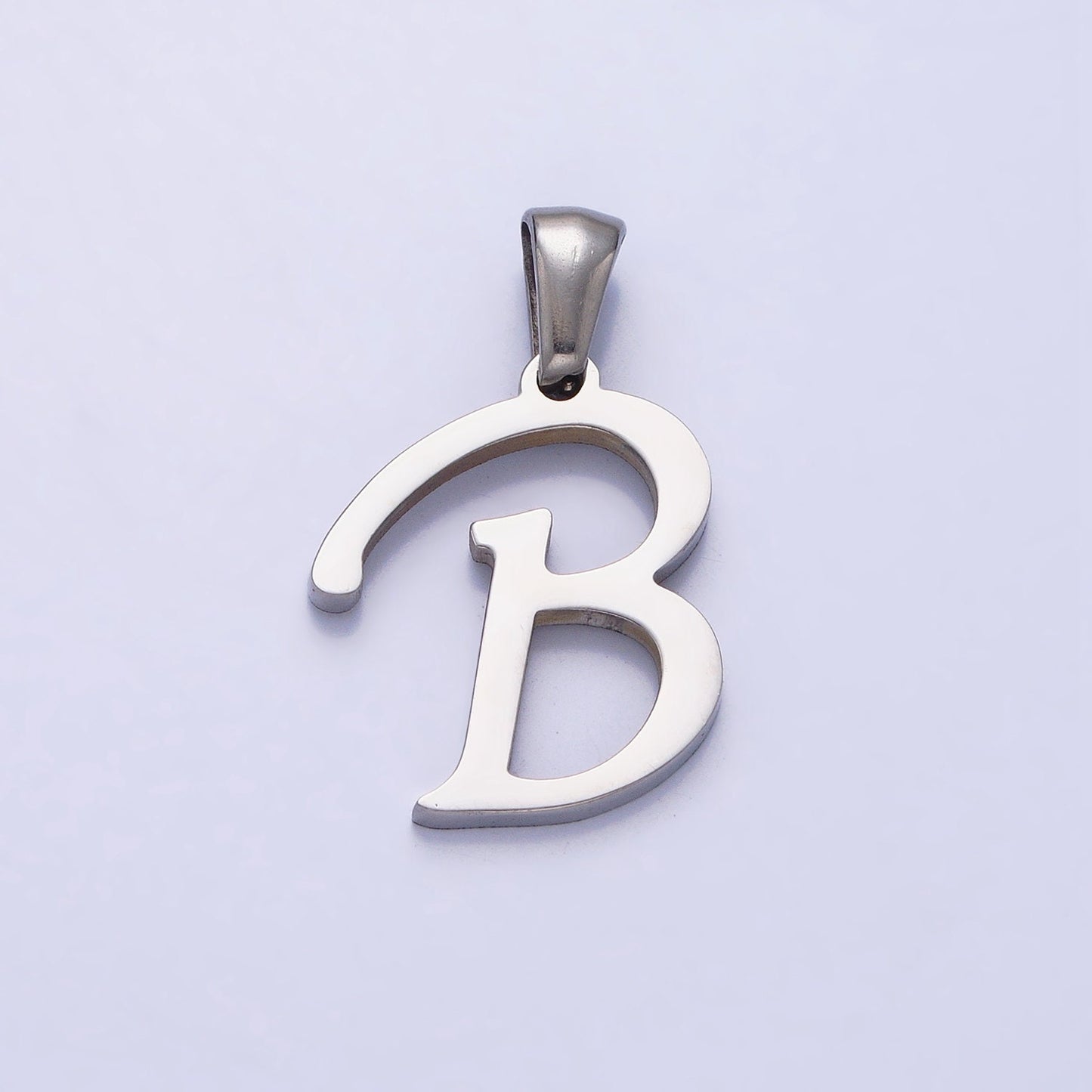 Stainless Steel Custom Script Initial Necklace Charm Alphabet pendant DIY Letter Name Personalized jewelry making Supply A326-A338
