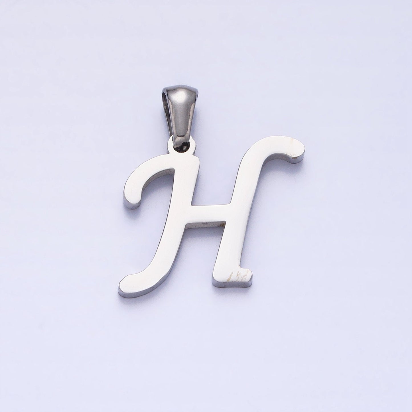 Stainless Steel Custom Script Initial Necklace Charm Alphabet pendant DIY Letter Name Personalized jewelry making Supply A326-A338