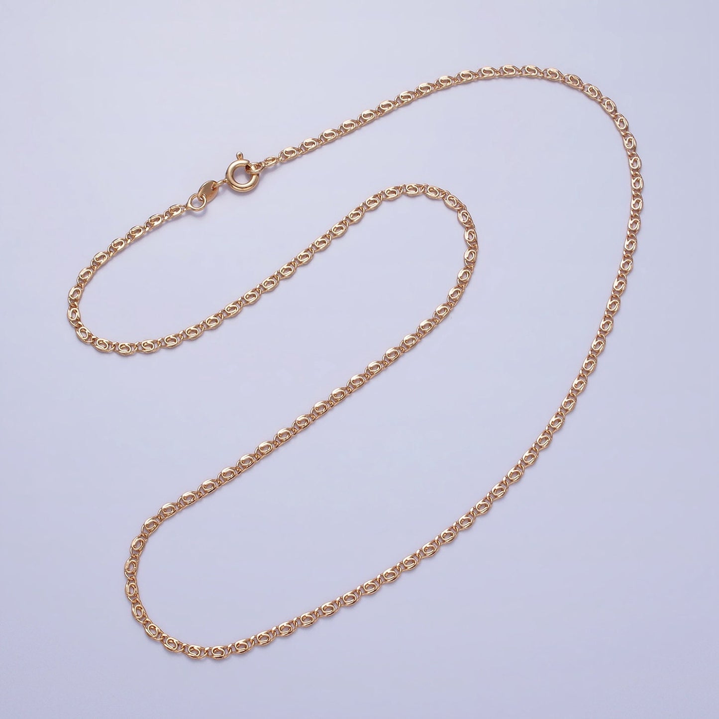 Dainty Scroll Chain Necklace 17.75 inch, 19.6 inch Long Ready to Wear Necklace in 18k Gold Filled WA1680
