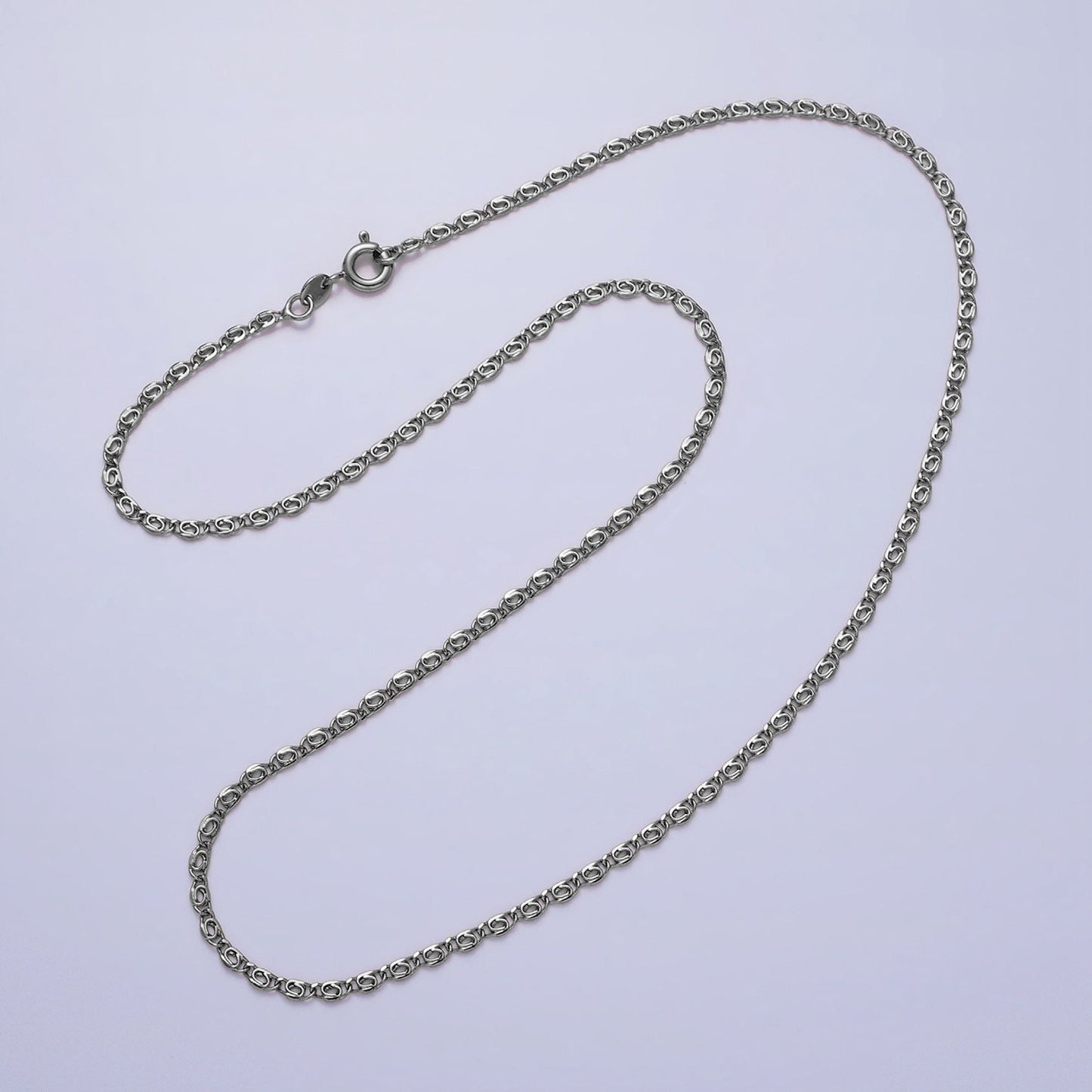 Dainty Scroll Chain Necklace 17.75 inch, 19.6 inch Long Ready to Wear Necklace in 18k Gold Filled WA1680