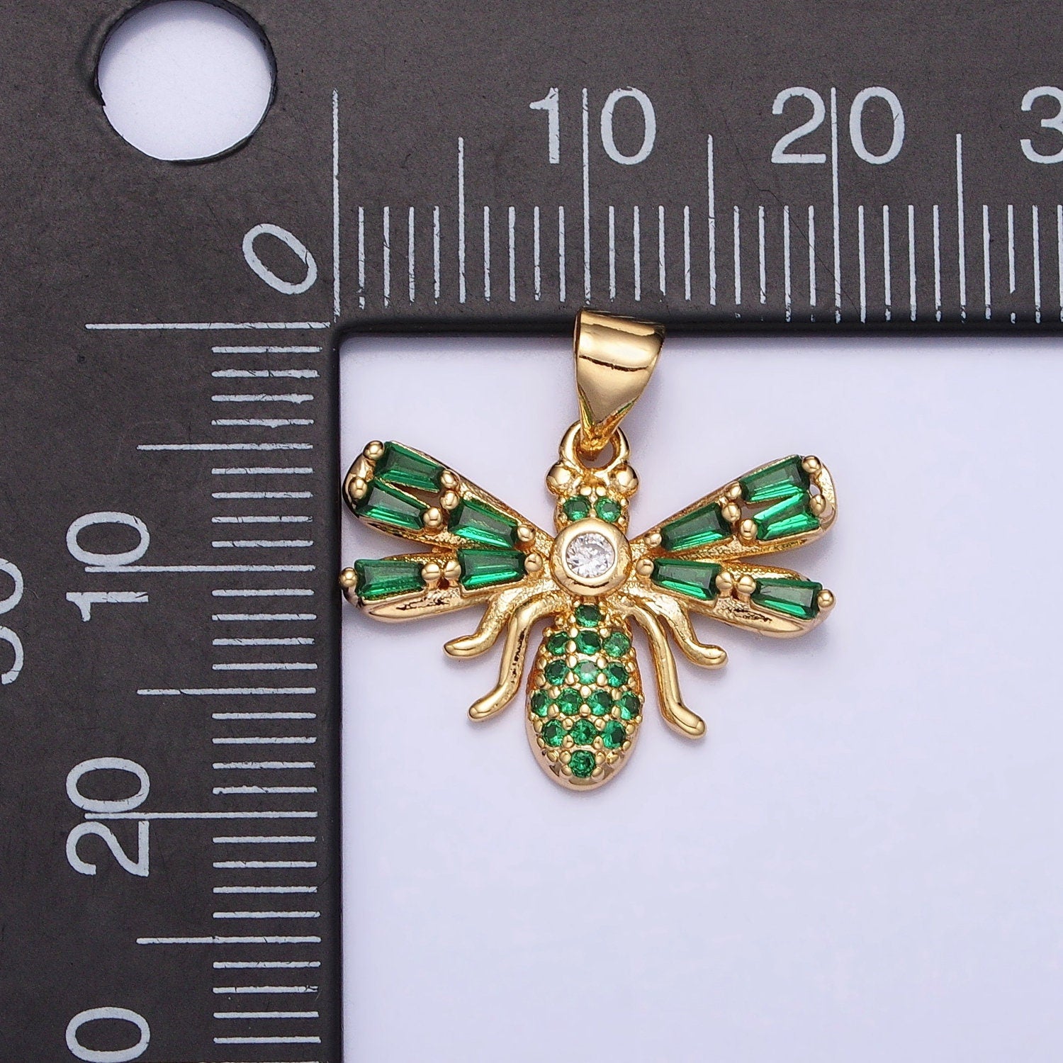 16K Gold Filled Fly Charm Insect Pendant Spirit Animal Micro Pave Mosquito Charm Pendant AA382 AA383