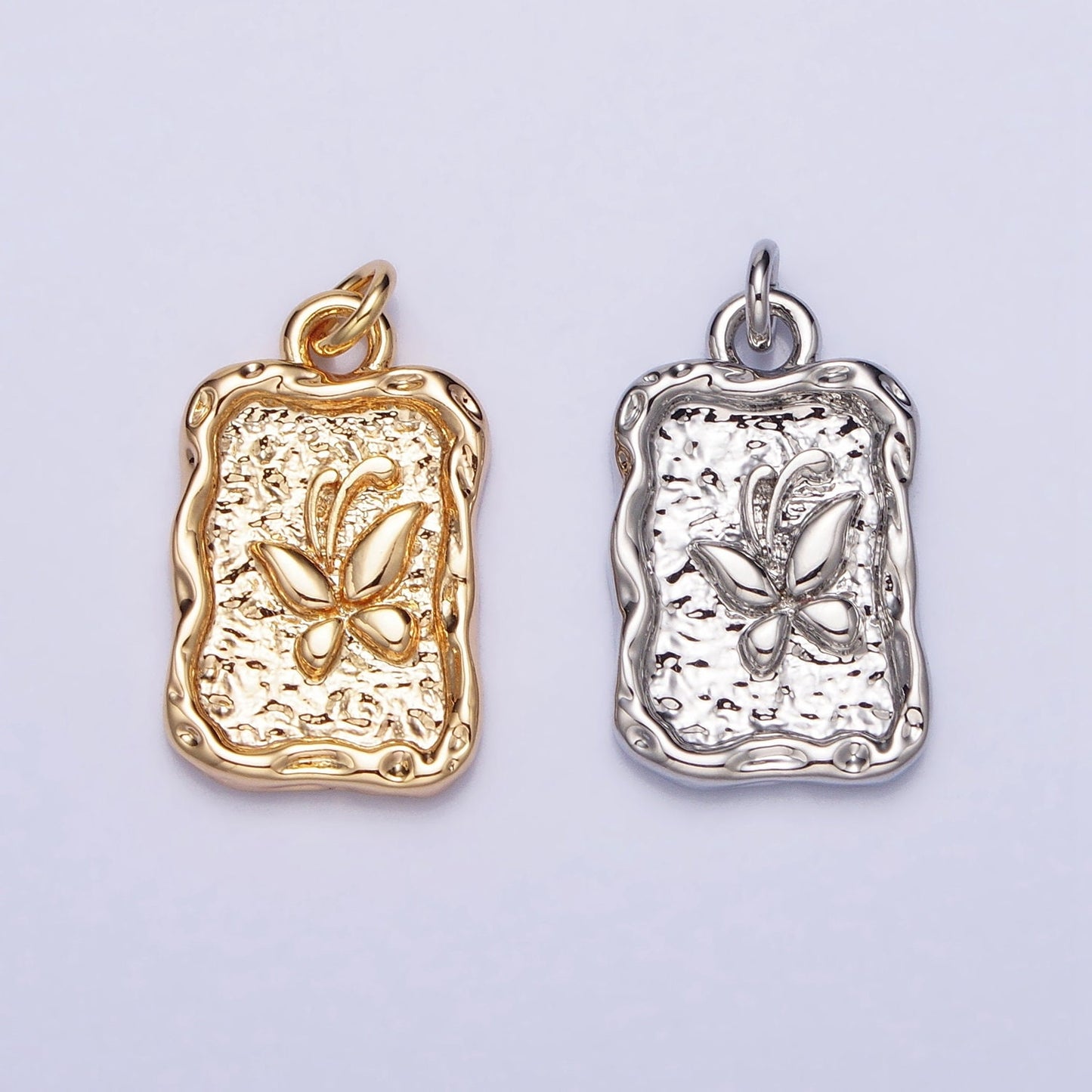 Mini Gold Beautiful Butterfly Charm Nature Spring Inspirational Insect Pendant Dainty Tile Charm Add on Charm for Bracelet Necklace AC393