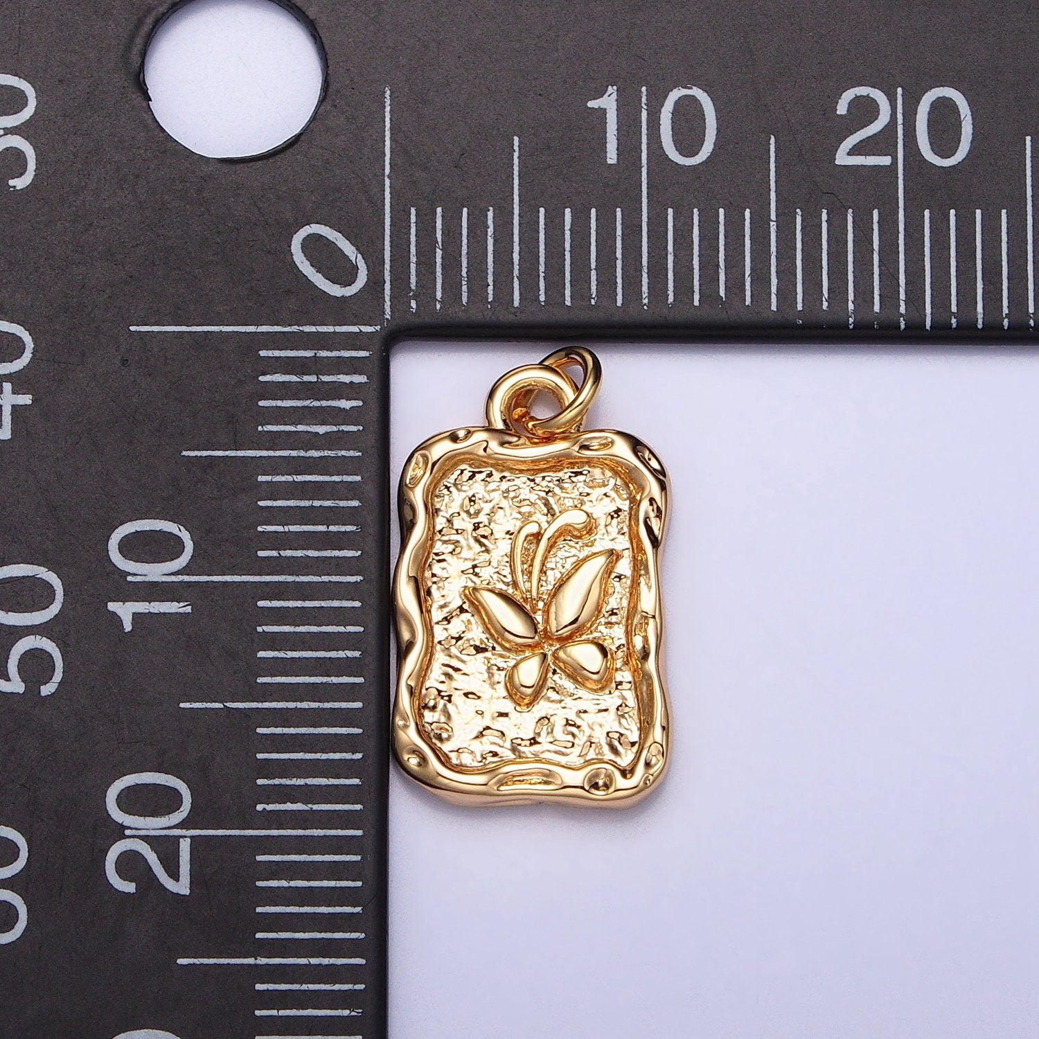 Mini Gold Beautiful Butterfly Charm Nature Spring Inspirational Insect Pendant Dainty Tile Charm Add on Charm for Bracelet Necklace AC393