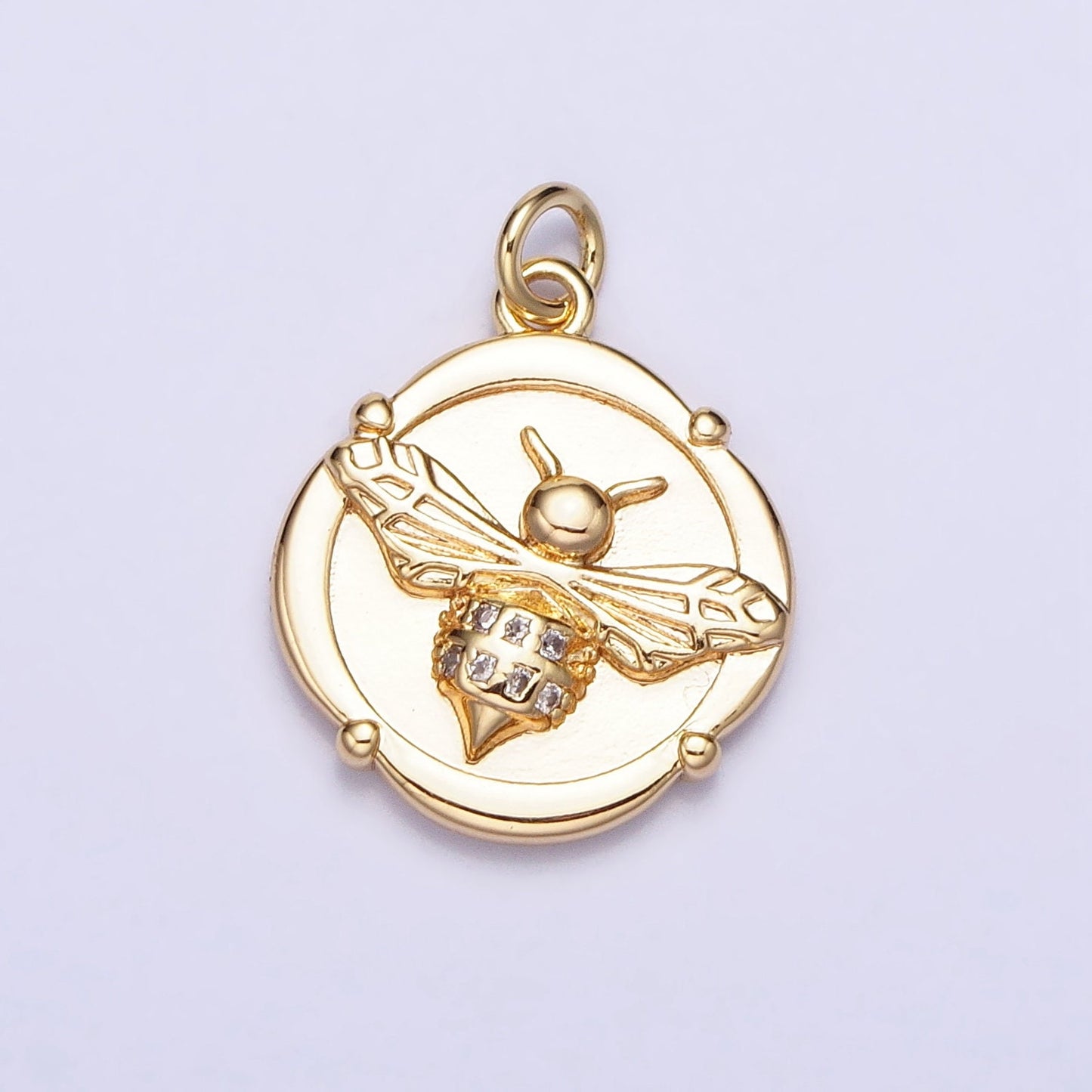 Small Gold Coin fly pendant necklace / insect Charm / silver fly charm / bug jewelry Inspired for Necklace Bracelet Earring Component AC689