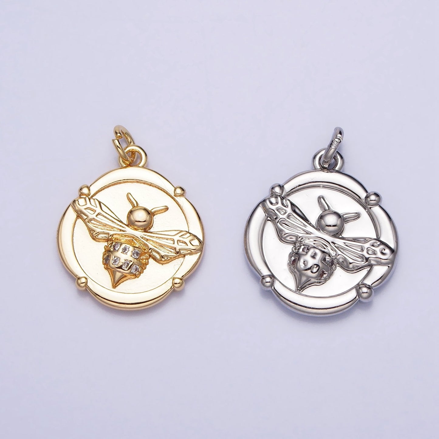 Small Gold Coin fly pendant necklace / insect Charm / silver fly charm / bug jewelry Inspired for Necklace Bracelet Earring Component AC689