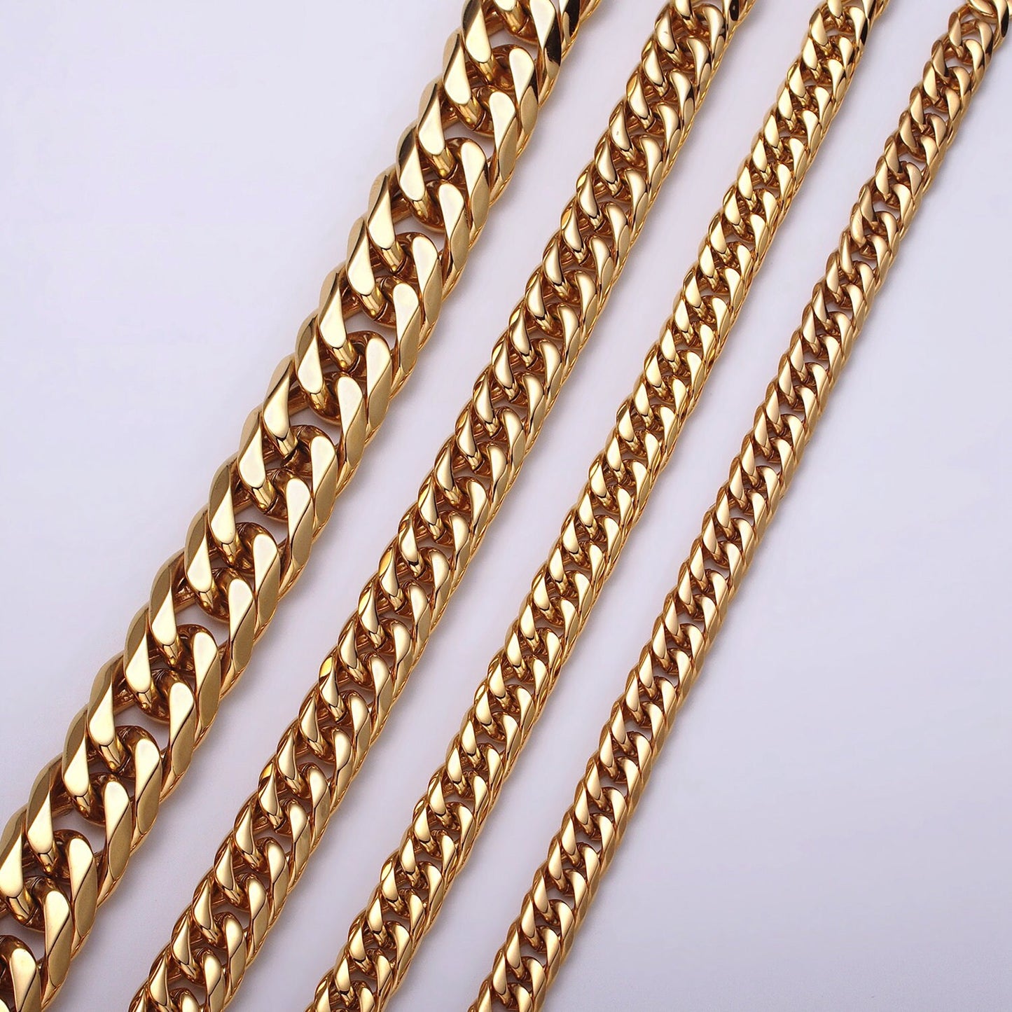 Miami Cuban Link Chain Bracelet 24k Gold Plated Hip Hop Stainless Steel 8mm-11mm Thick Bracelet for Men Father Day Gift Boy Friend Jewelry