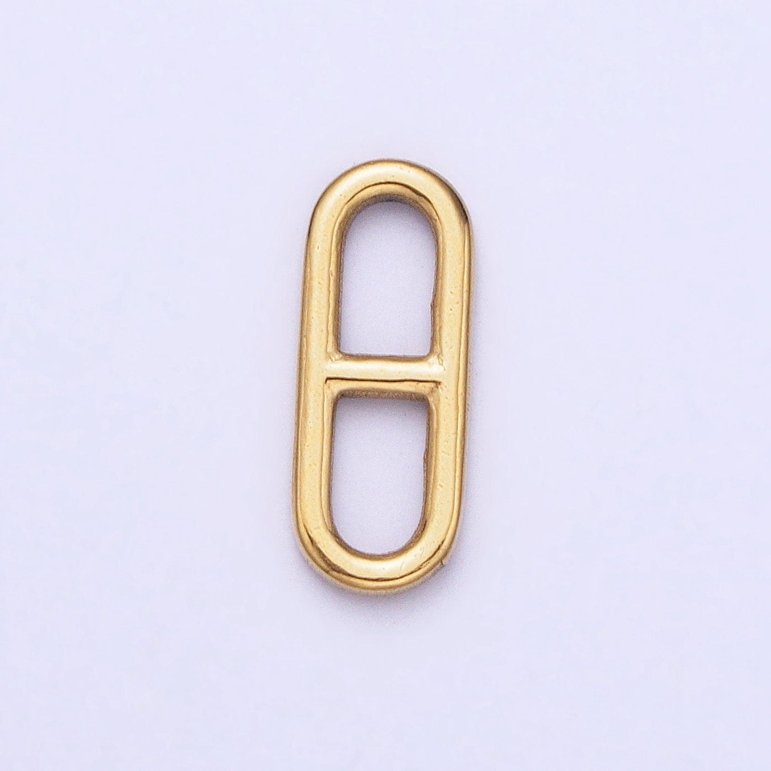 Stainless Steel Pill Oblong Paperclip Link Charm in Gold & Silver Elongated Link Chain for Necklace Bracelet Supply | P-898