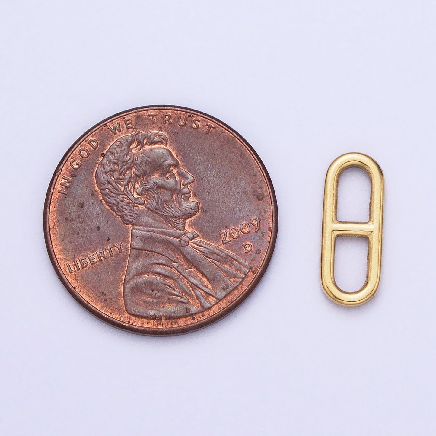 Stainless Steel Pill Oblong Paperclip Link Charm in Gold & Silver Elongated Link Chain for Necklace Bracelet Supply | P-898