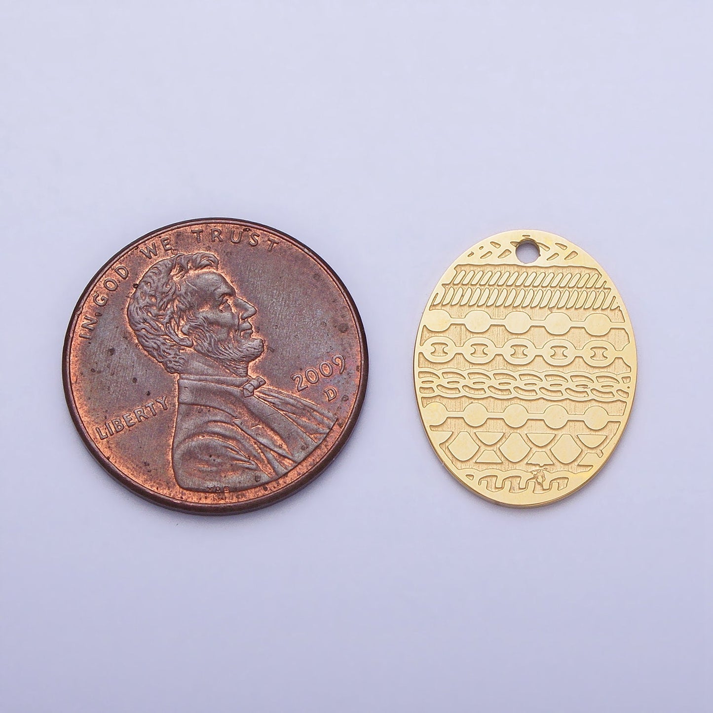 Stainless Steel Easter Egg Charm Pattern Egg Pendant Laser Cut Findings Lead Nickel Free Tarnish Resistant Charm P-895