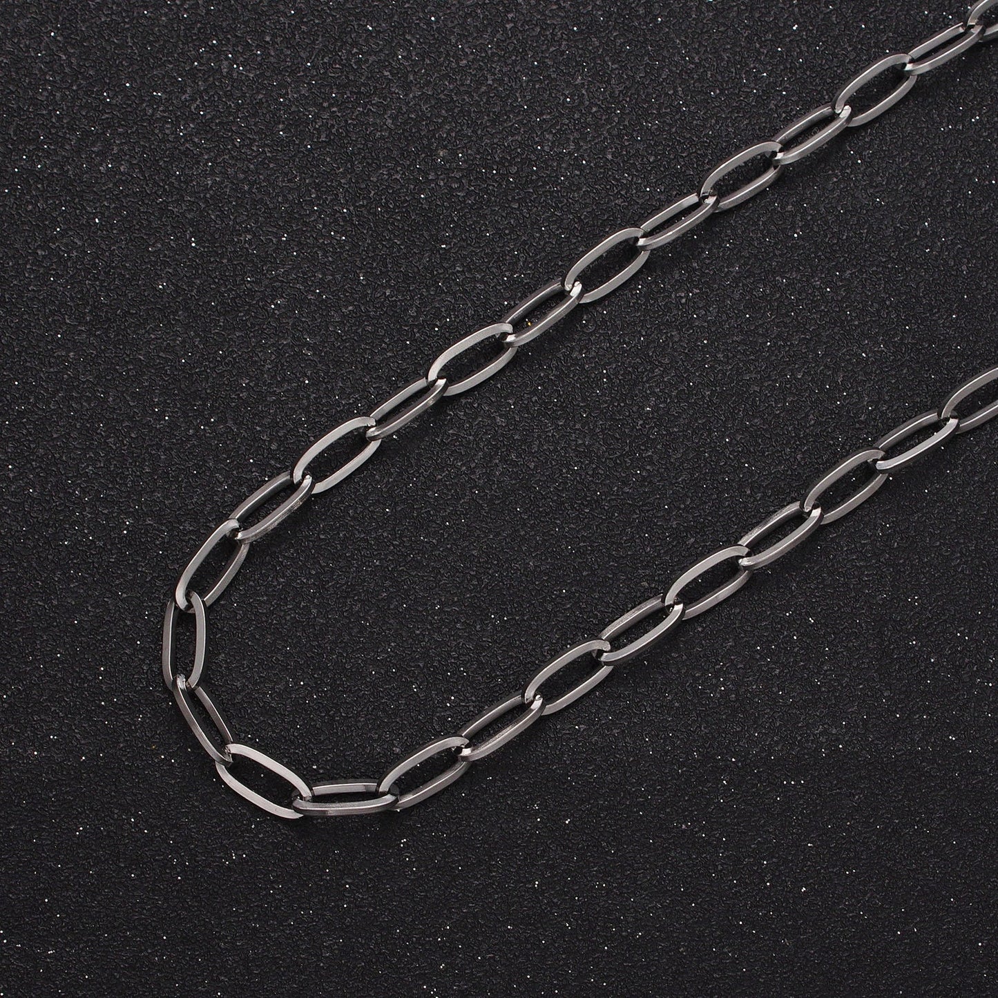 Stainless Steel 4.8x10mm Paperclip Unfinished Chain by Yard Tarnish Free Wholesale Chain for Necklace Bracelet Supply | ROLL-1358 ROLL-1359