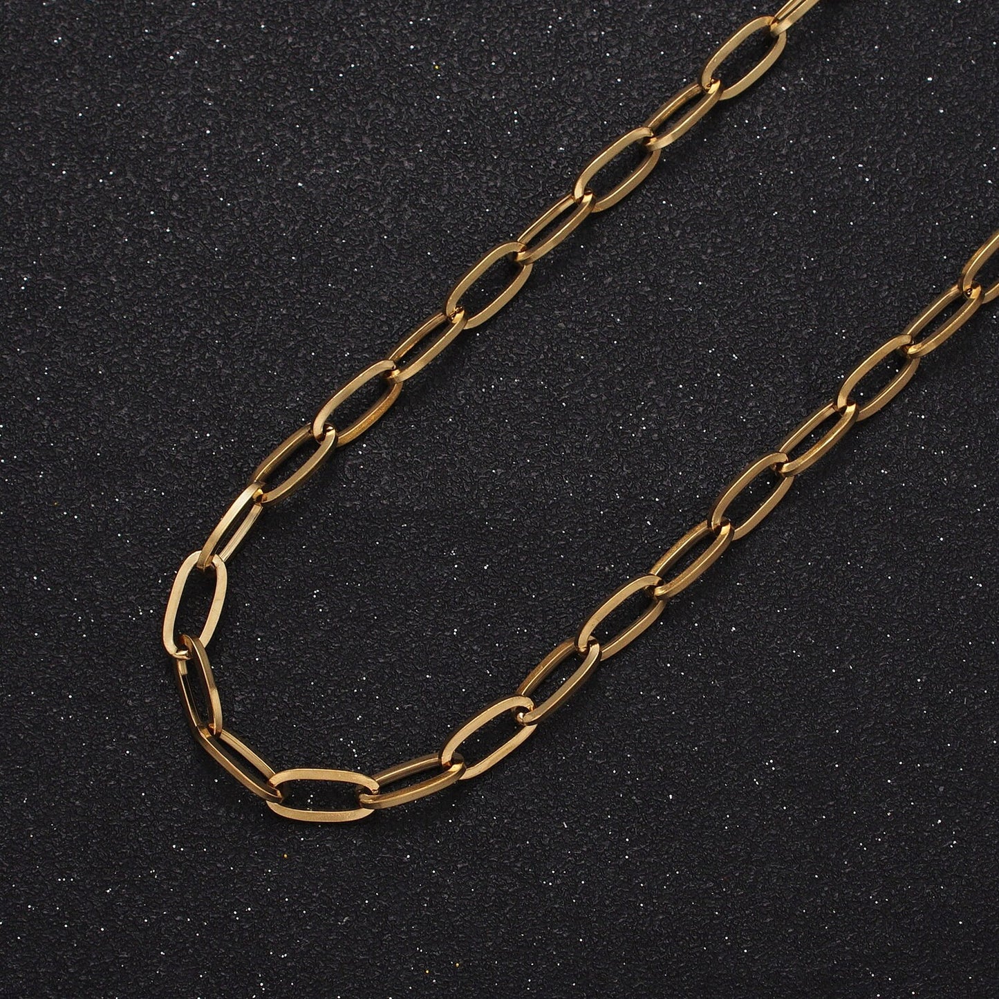 Stainless Steel 4.8x10mm Paperclip Unfinished Chain by Yard Tarnish Free Wholesale Chain for Necklace Bracelet Supply | ROLL-1358 ROLL-1359