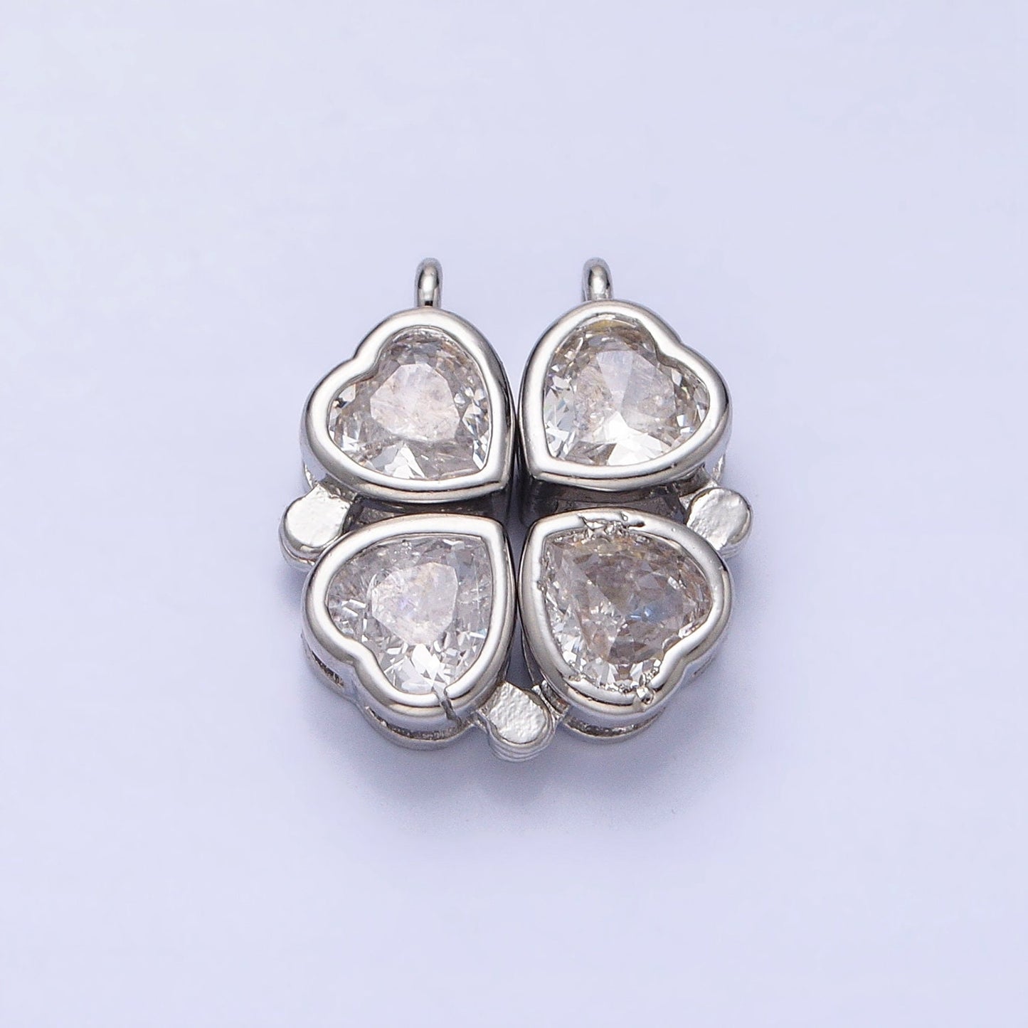 Bendable Gold Plated Heart Long Bar Connector, CZ Micro Pave Silver Heart Love Link Connector Necklace Jewelry Making Y-822
