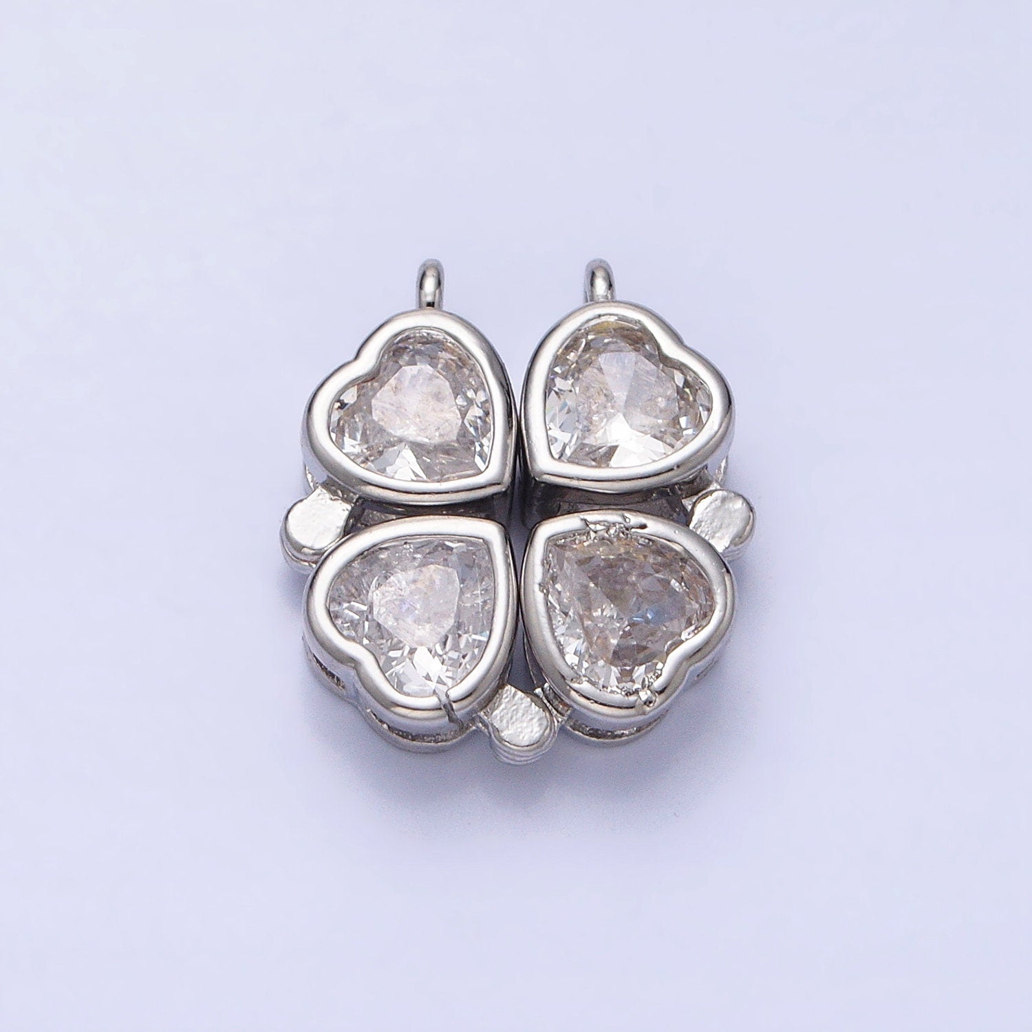 Bendable Gold Plated Heart Long Bar Connector, CZ Micro Pave Silver Heart Love Link Connector Necklace Jewelry Making Y-822