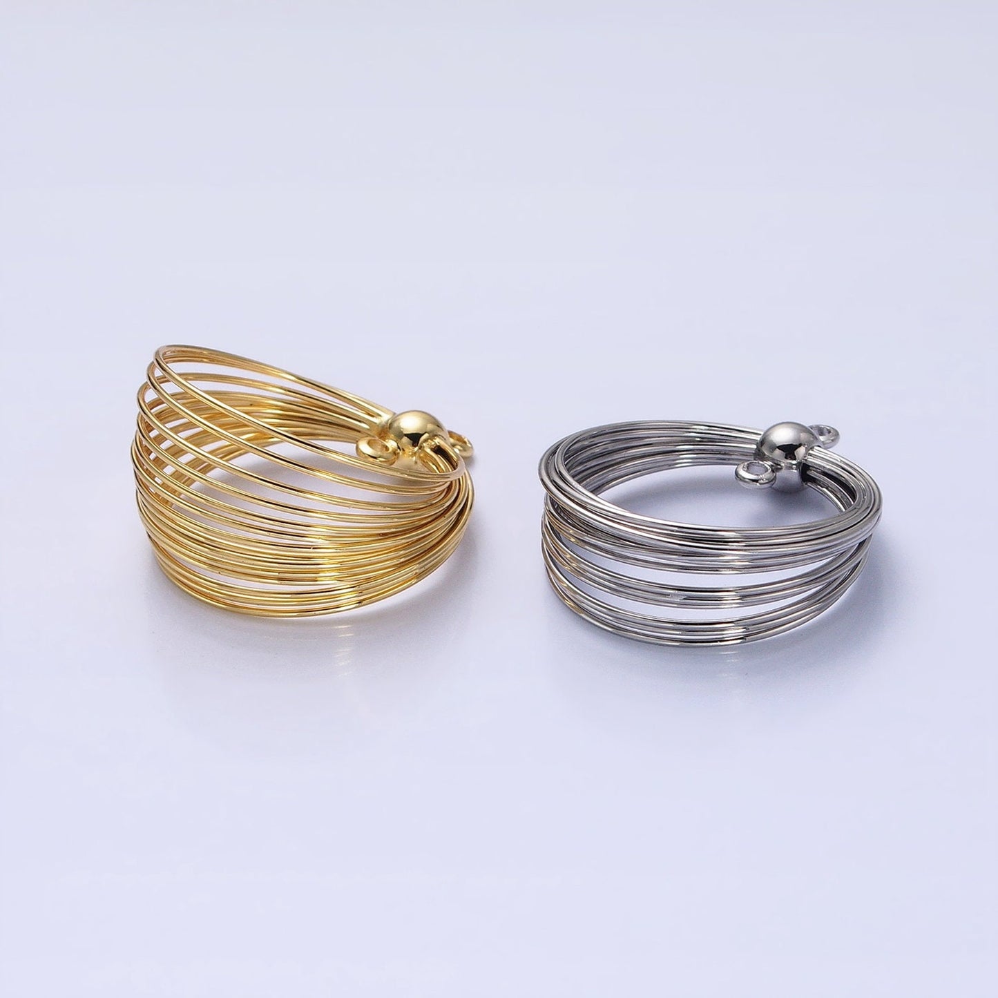 Gold Plated Wire Round Layer Charm for Necklace Earring Component Jewelry Making Z171 Z172