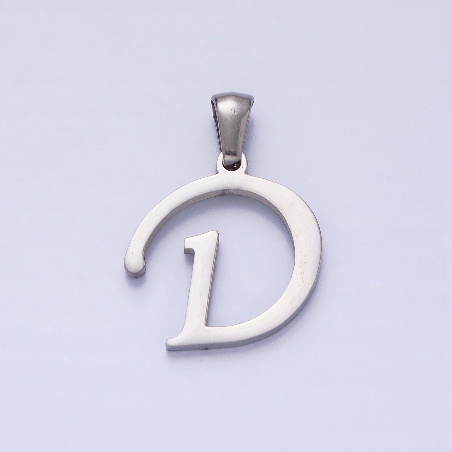 Stainless Steel Custom Script Initial Necklace Charm Alphabet pendant DIY Letter Name Personalized jewelry making Supply A326-A338