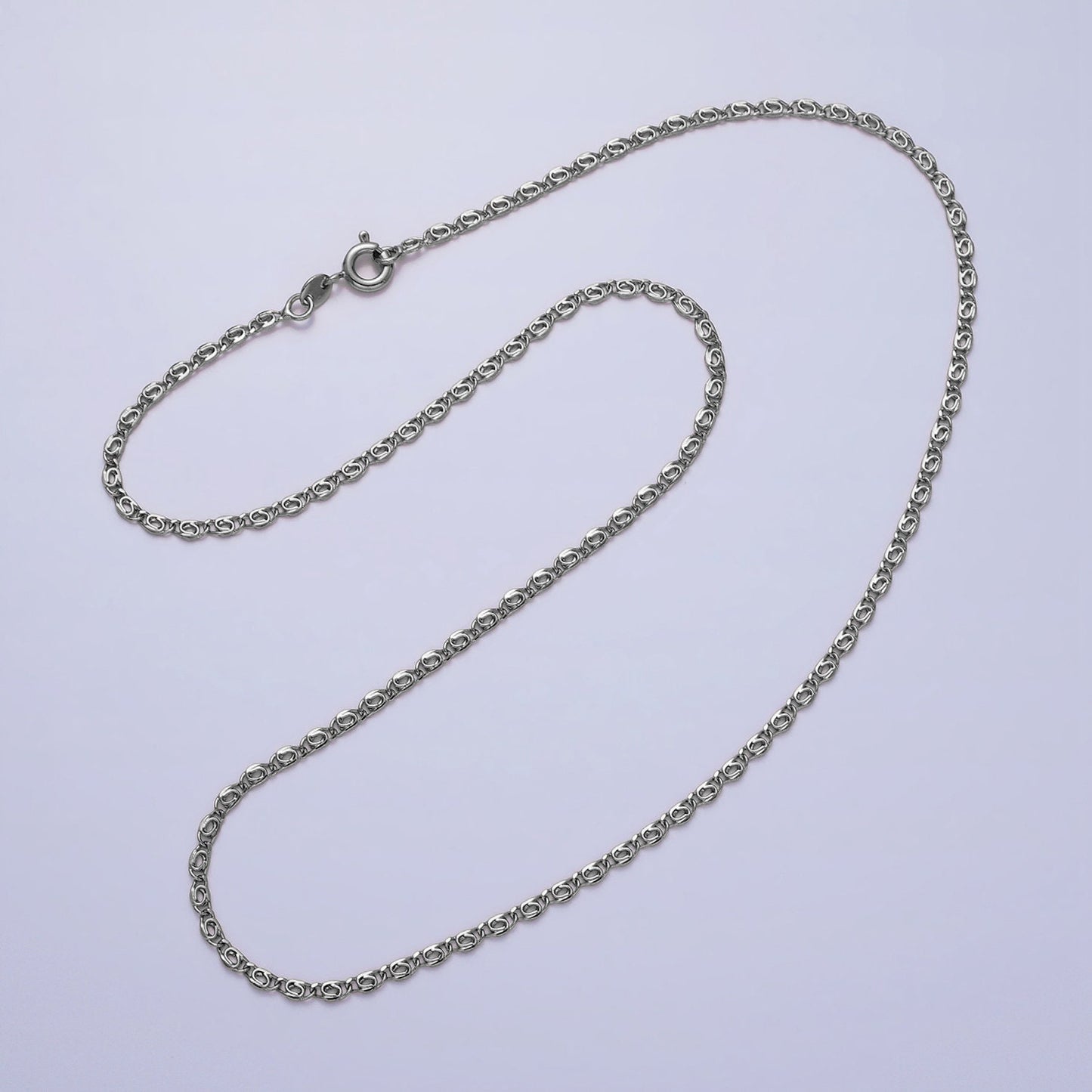 Dainty Scroll Chain Necklace 17.75 inch, 19.6 inch Long Ready to Wear Necklace in 18k Gold Filled WA1680