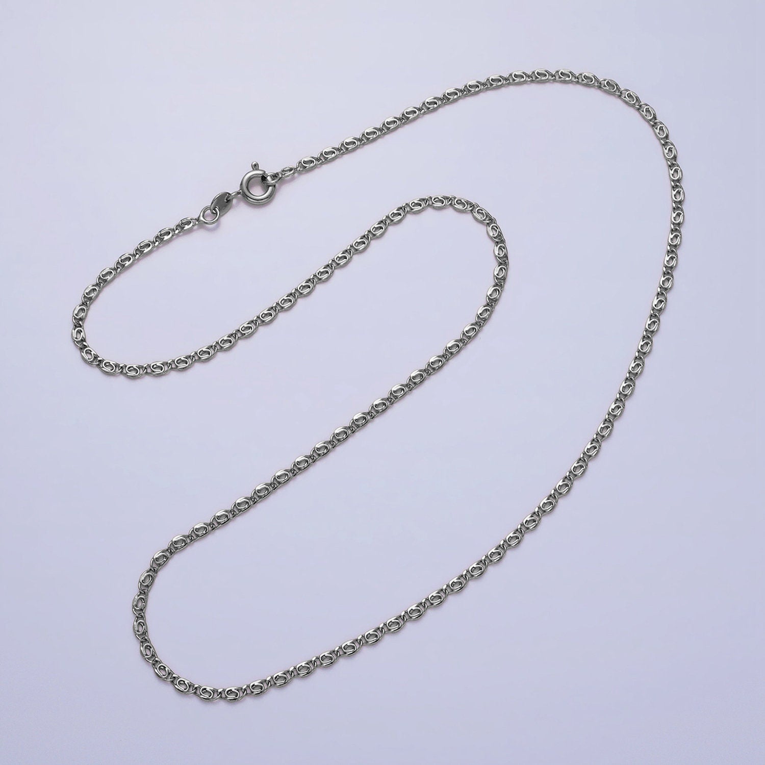 Dainty Scroll Chain Necklace 17.75 inch, 19.6 inch Long Ready to Wear Necklace in 18k Gold Filled WA1680