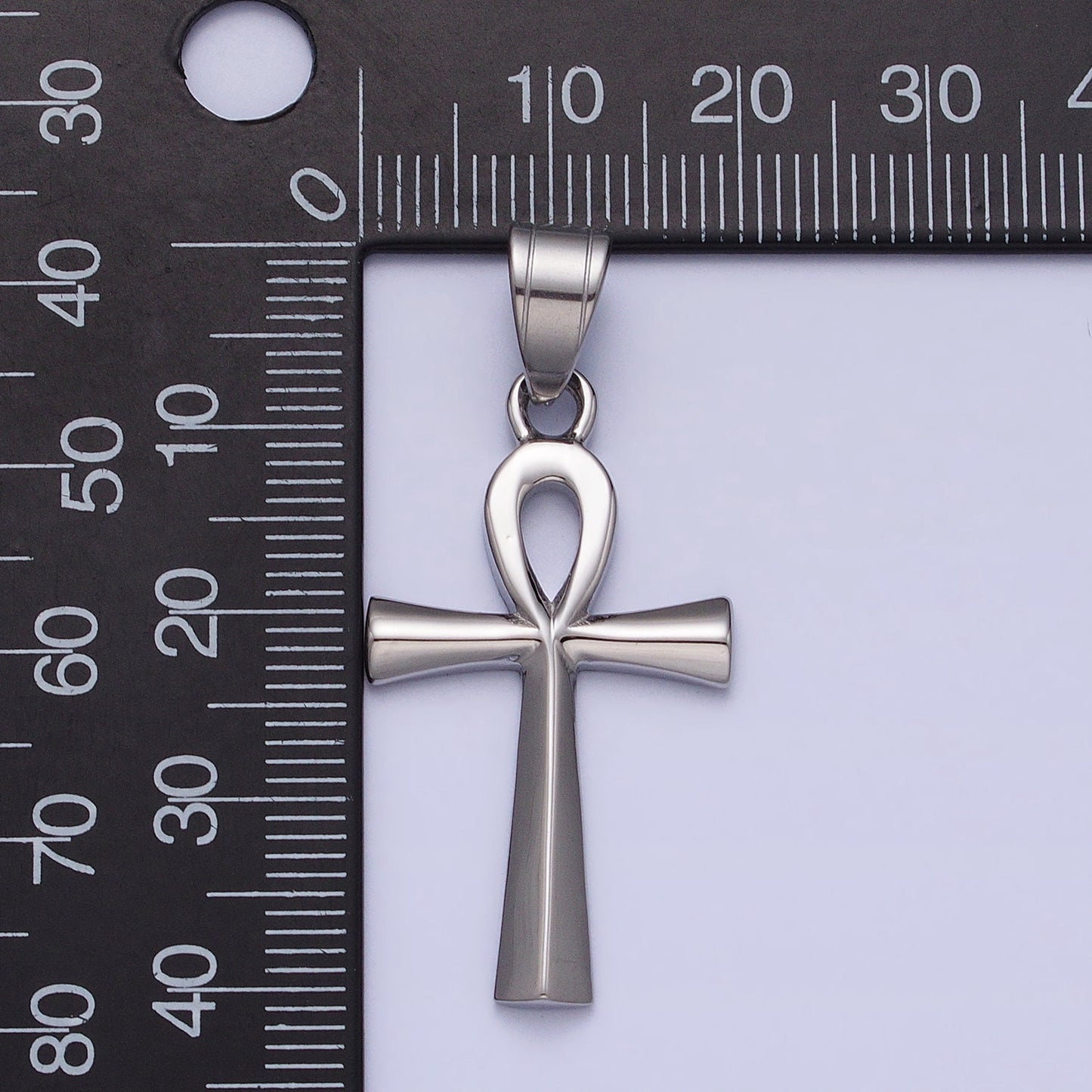 Large Ankh Stainless Steel Cross Pendant, Egyptian Charm Statement Religious Jewelry Findings J808