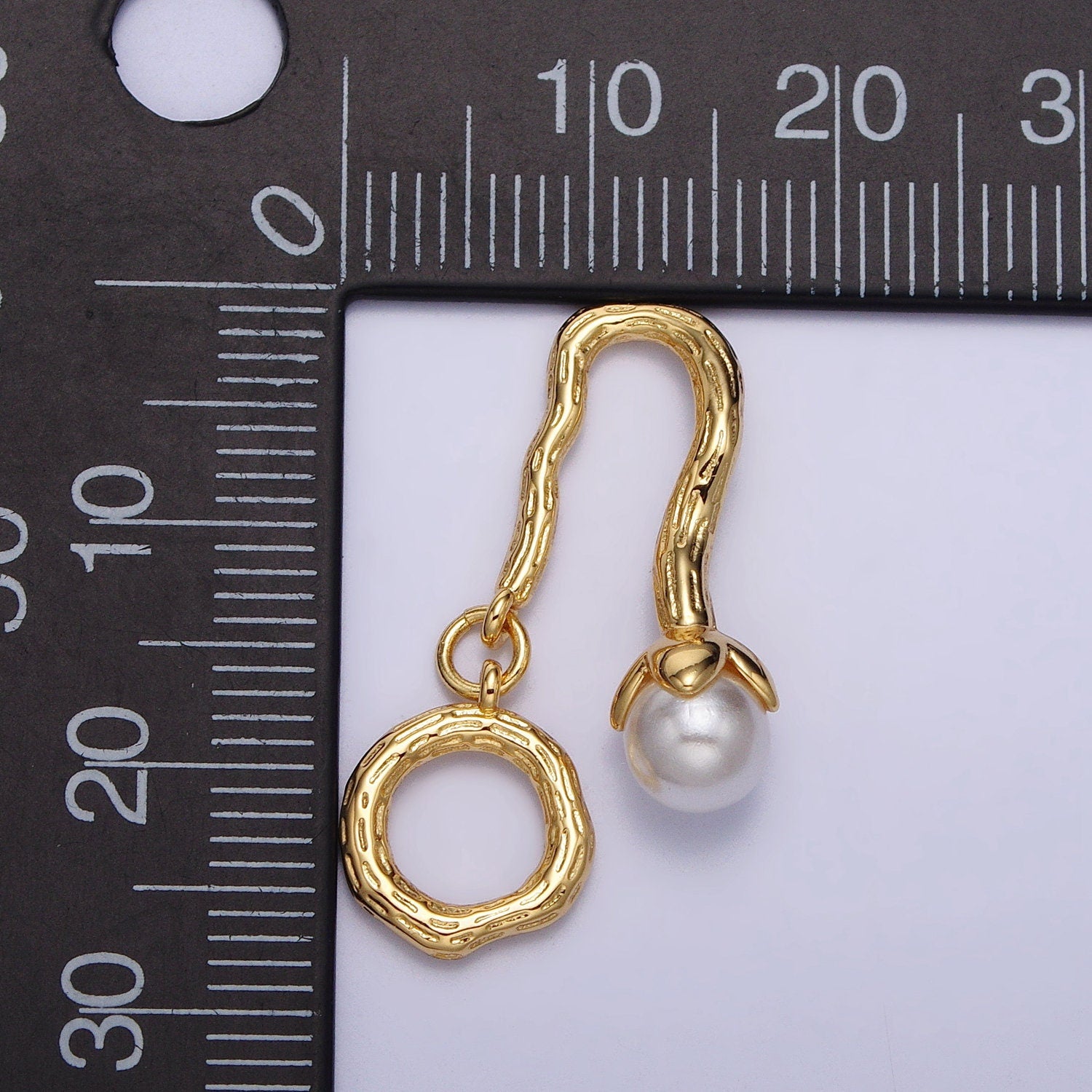 Dangle Charm Necklace with Pearl Flower Buds For Necklace Component AC1057